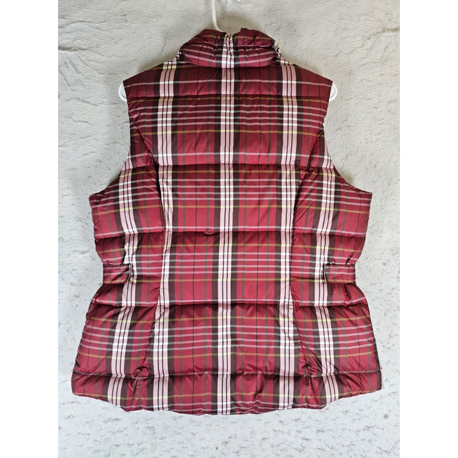 Eddie Bauer Eddie Bauer Premium Goose Down Puffer Vest Women's Size Large Red Plaid Full Zip Size L / US 10 / IT 46 - 6 Thumbnail