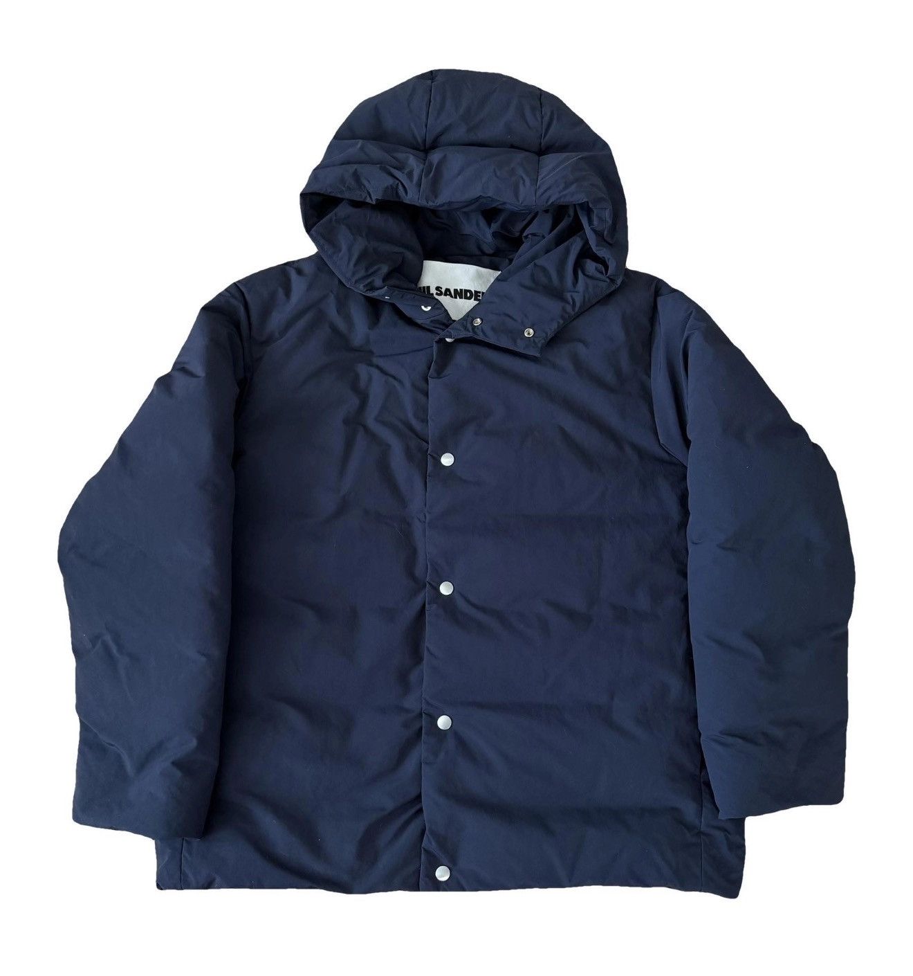 Jil Sander Jil Sander Navy Hooded Down Jacket Size US S / EU 44-46 / 1 - 1 Thumbnail