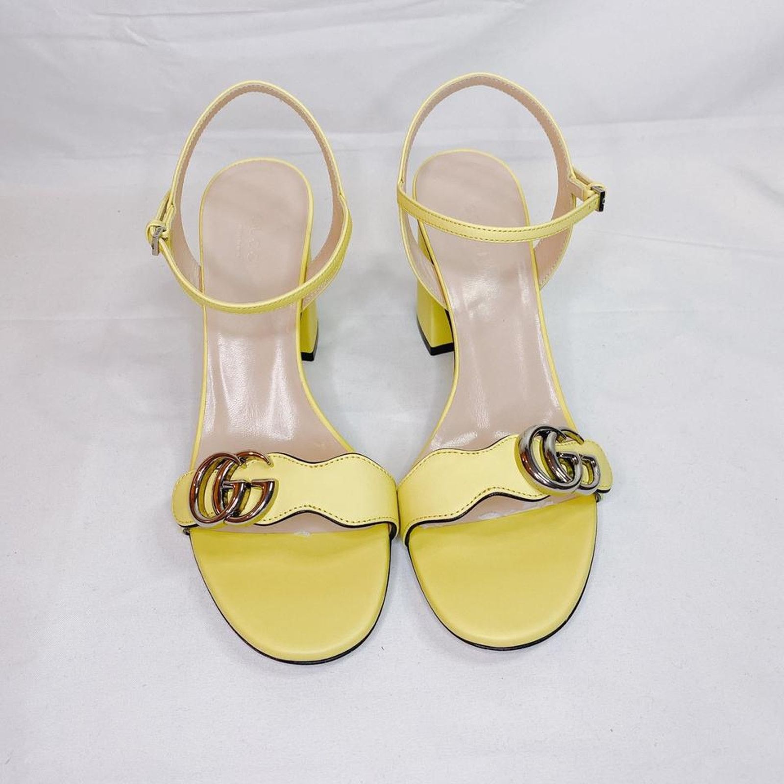 Gucci Marmont 75 Gg logo leather chunky heels sandals Size US 9 / IT 39 - 4 Thumbnail