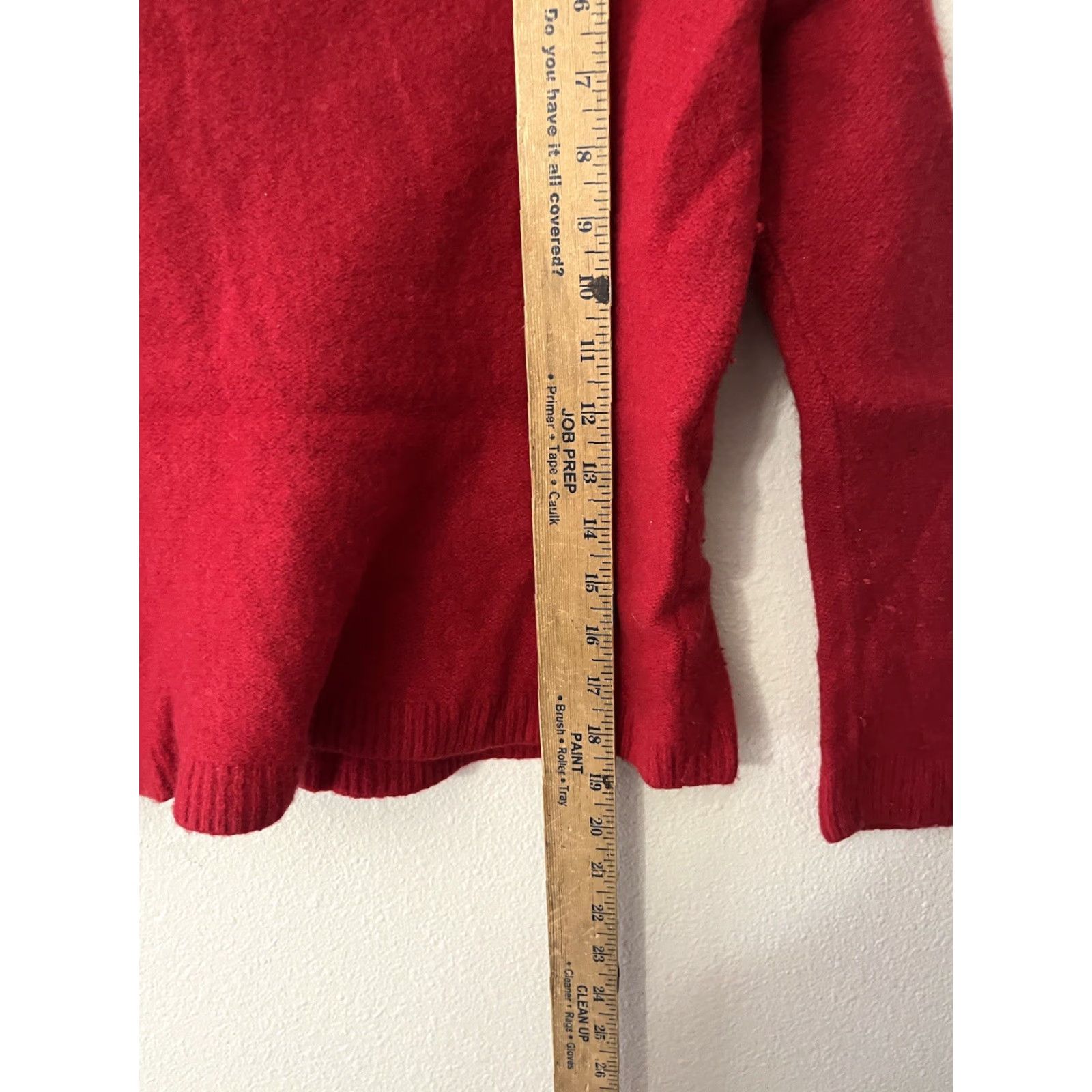 Talbots Talbots Women's PM Merino Wool Cashmere Blend Cable Knit Boat Neck Sweater Red, Pullover, Lightweight, 90s Style, Petite Department Size M / US 6-8 / IT 42-44 - 5 Thumbnail