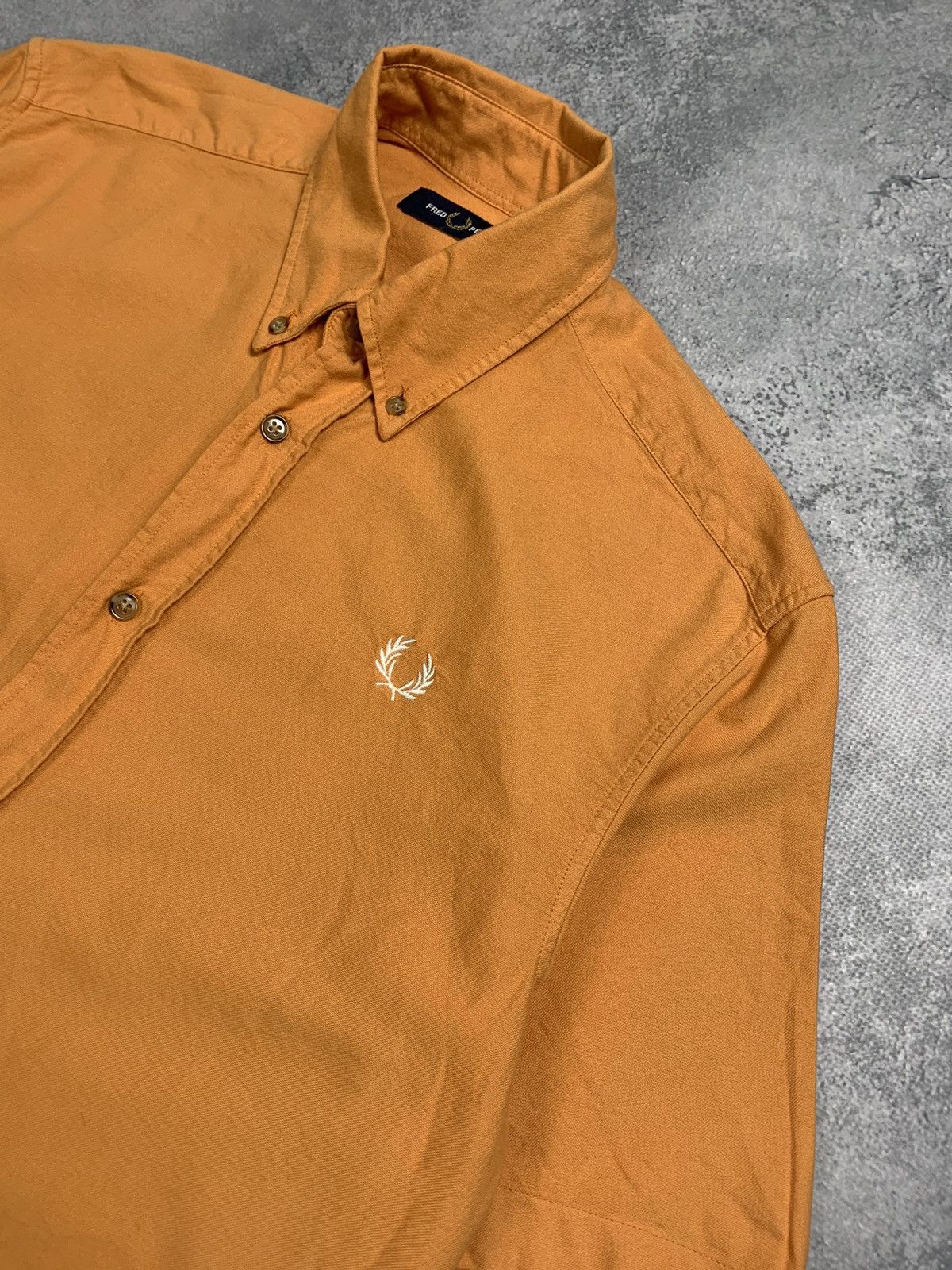 Fred Perry Vintage Fred Perry Orange Button-Up Shirt Short Sleeve 90’s Size US XS / EU 42 / 0 - 4 Thumbnail
