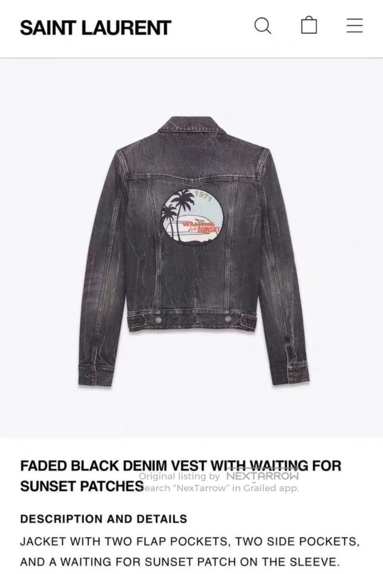 Saint Laurent Paris Saint Laurent Paris Denim Jacket i Size US M / EU 48-50 / 2 - 6 Thumbnail