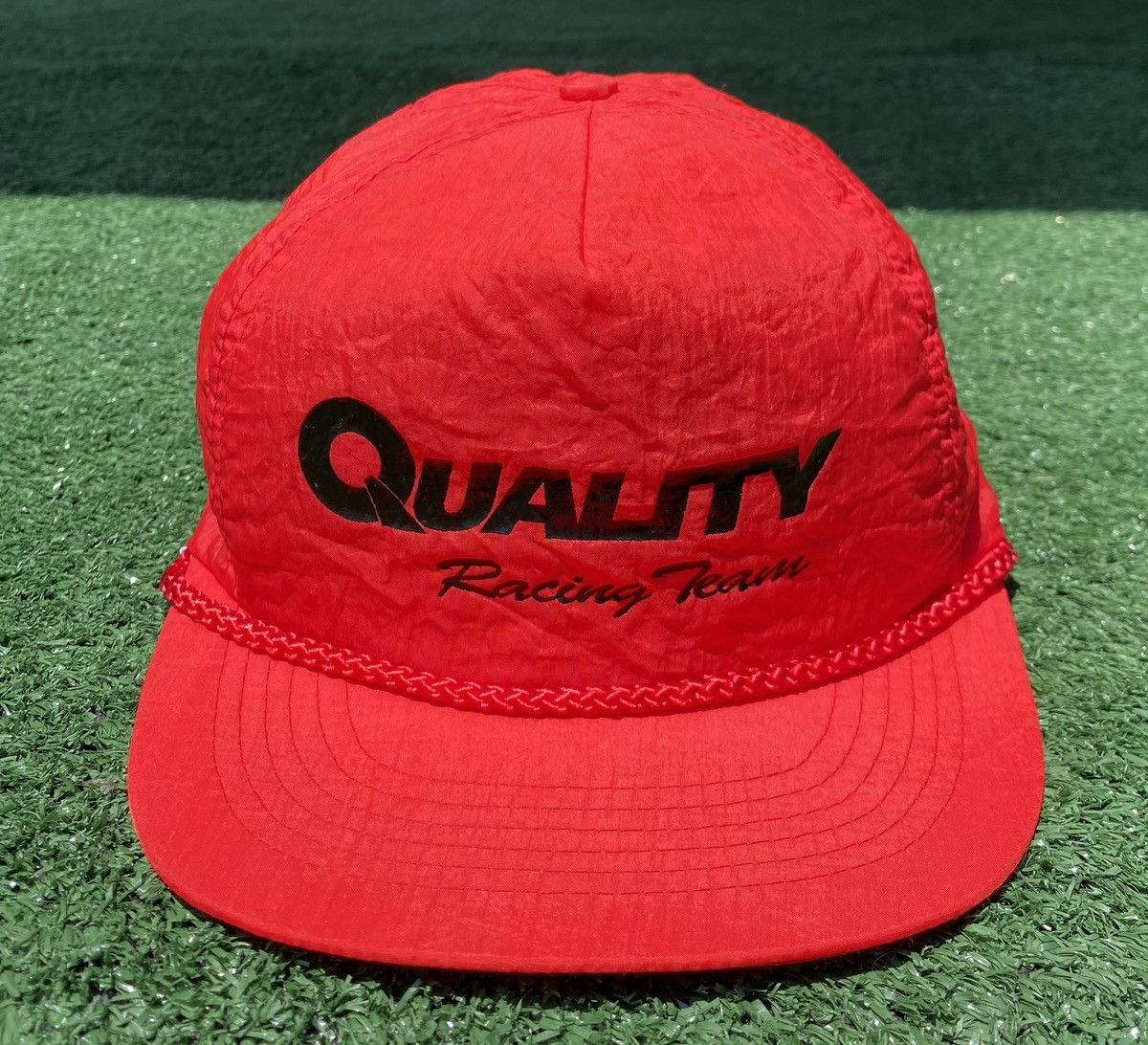 Vintage Vintage 90’s Quality Racing Team Racing Red Snapback Hat Size ONE SIZE - 1 Thumbnail