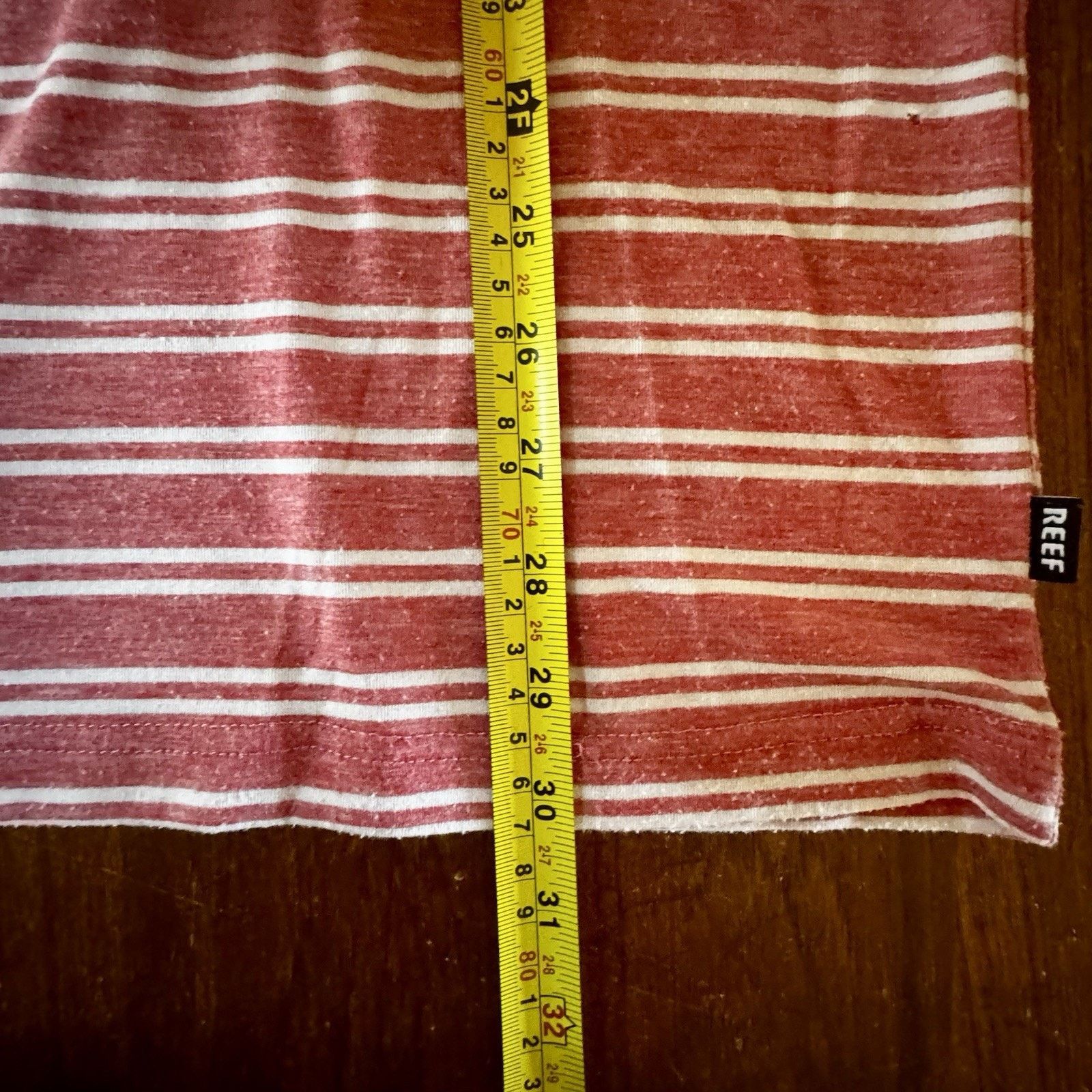 REEF Reef Mens XL Red White Striped T Shirt Surf Cotton Comfort Size US XL / EU 56 / 4 - 8 Thumbnail