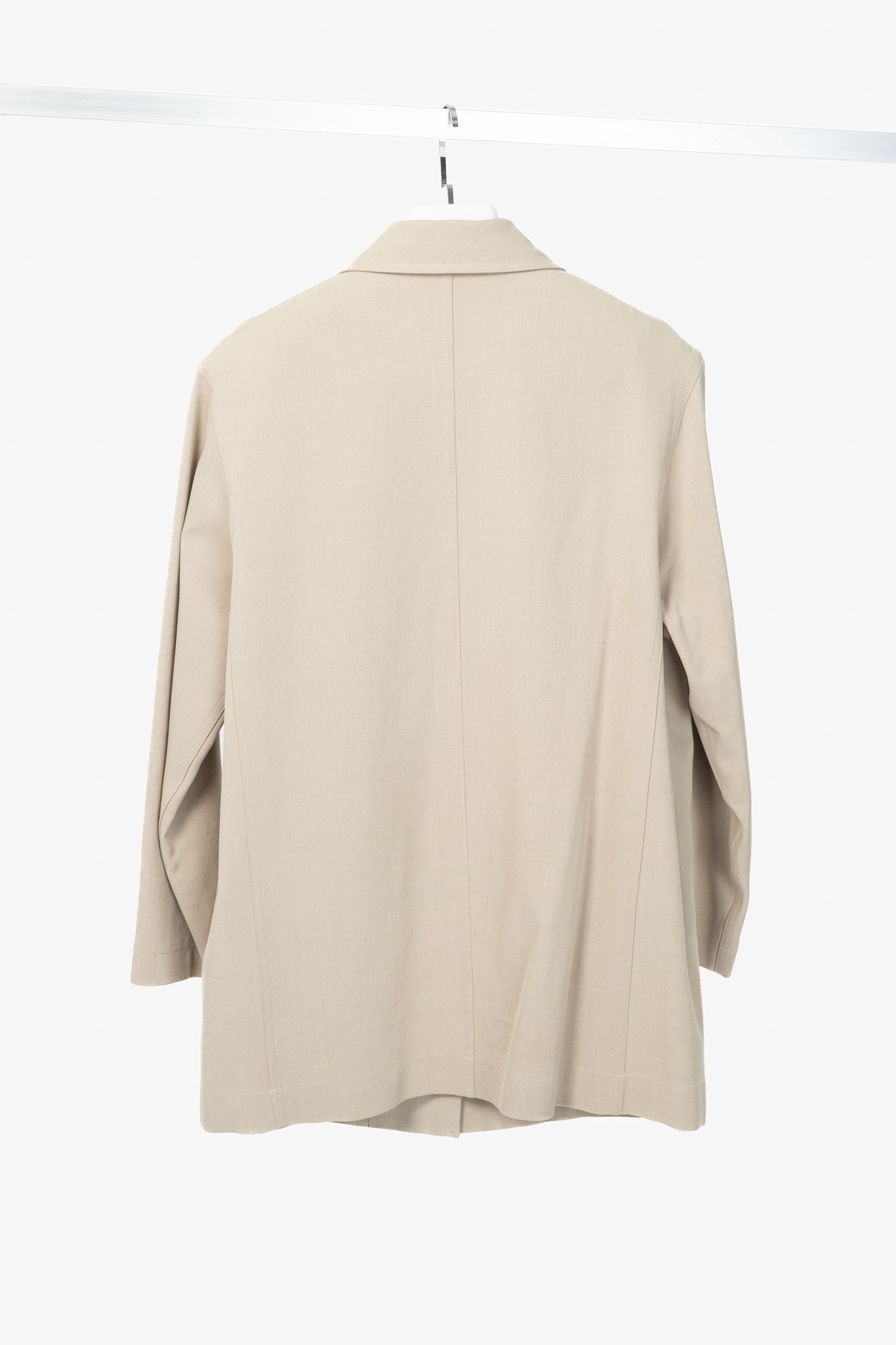 Chanel Chanel 98P Beige Wool & Cotton-Blend Twill Mac Coat Size M / US 6-8 / IT 42-44 - 2 Thumbnail