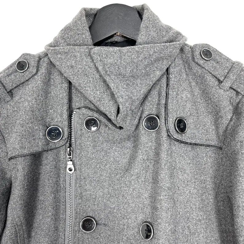 In The Attic Wool Zip Double Breasted Jacket Gray Size Medium Size US S / EU 44-46 / 1 - 5 Thumbnail