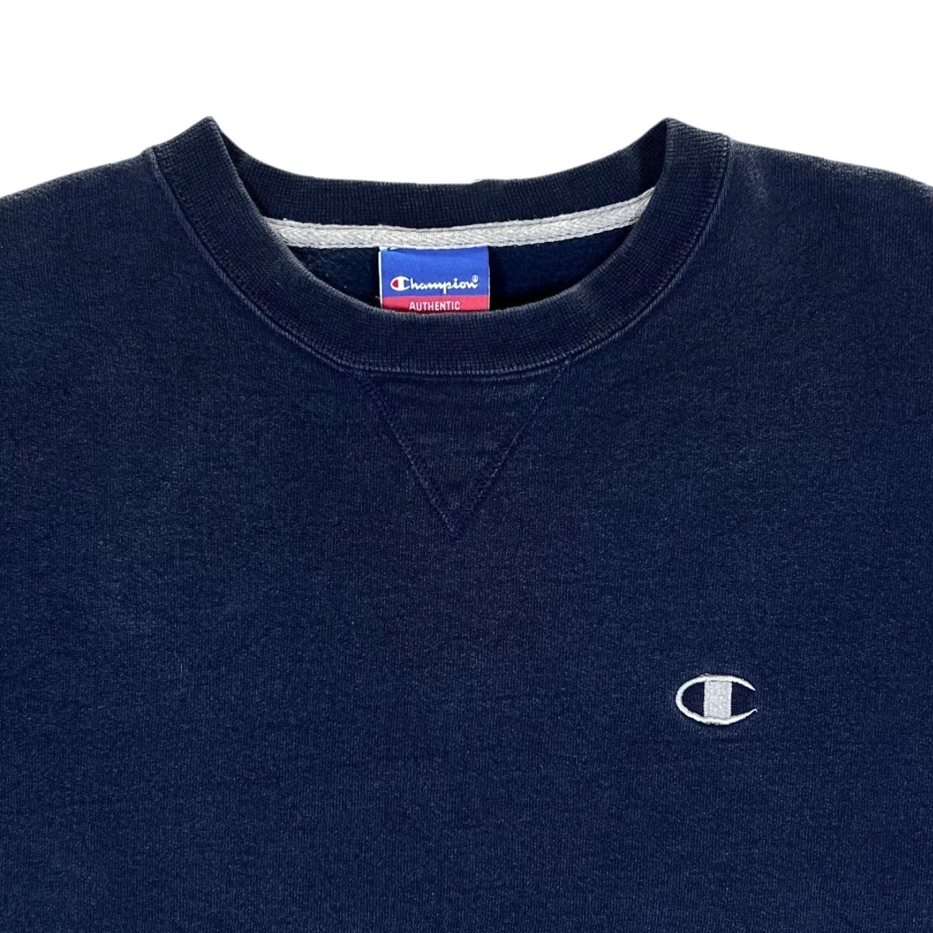 Champion VINTAGE Champion Sweatshirt Navy Blue Embroidered Mini Logo Made In Mexico XL Mens Size US XL / EU 56 / 4 - 2 Thumbnail