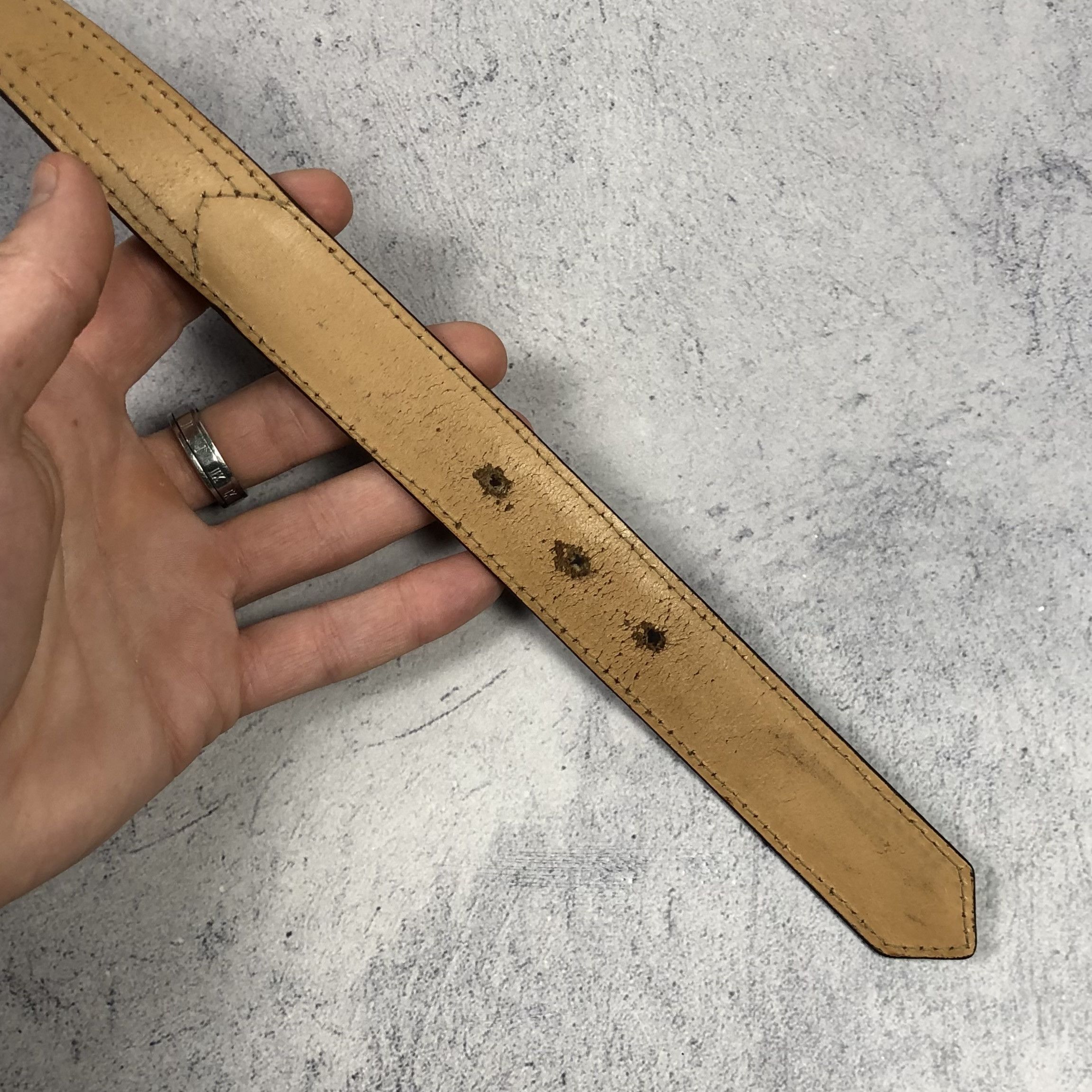 Burberry Vintage 90s Burberrys Nova Check Leather Belt Size ONE SIZE - 12 Thumbnail