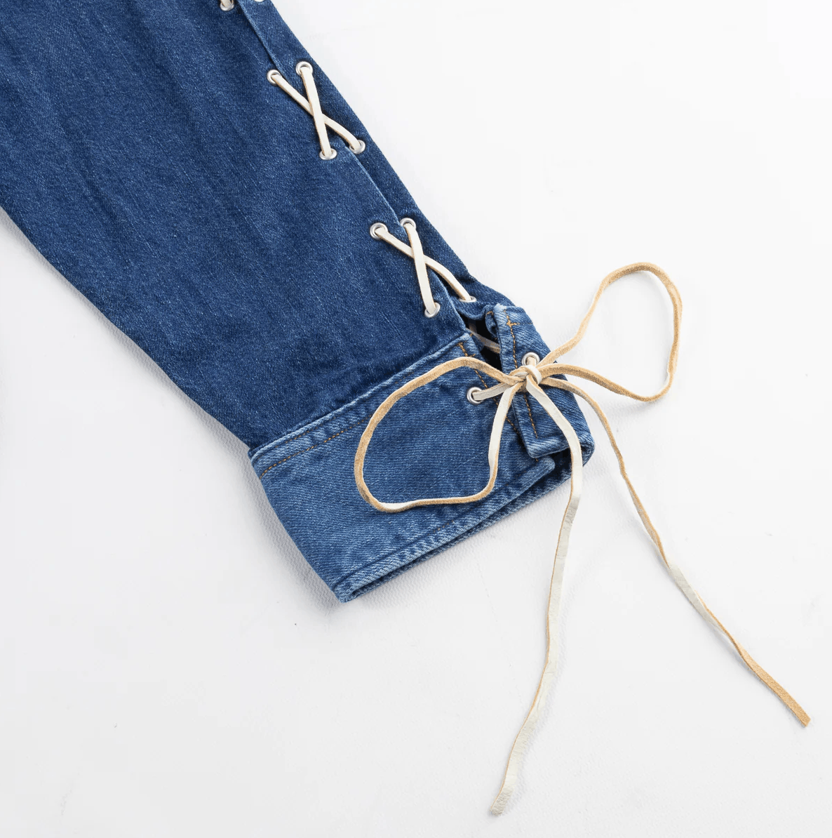 Kapital Kapital Denim Lace-up Western Shirt Indigo (Sz 3, fits M) Size US M / EU 48-50 / 2 - 5 Thumbnail