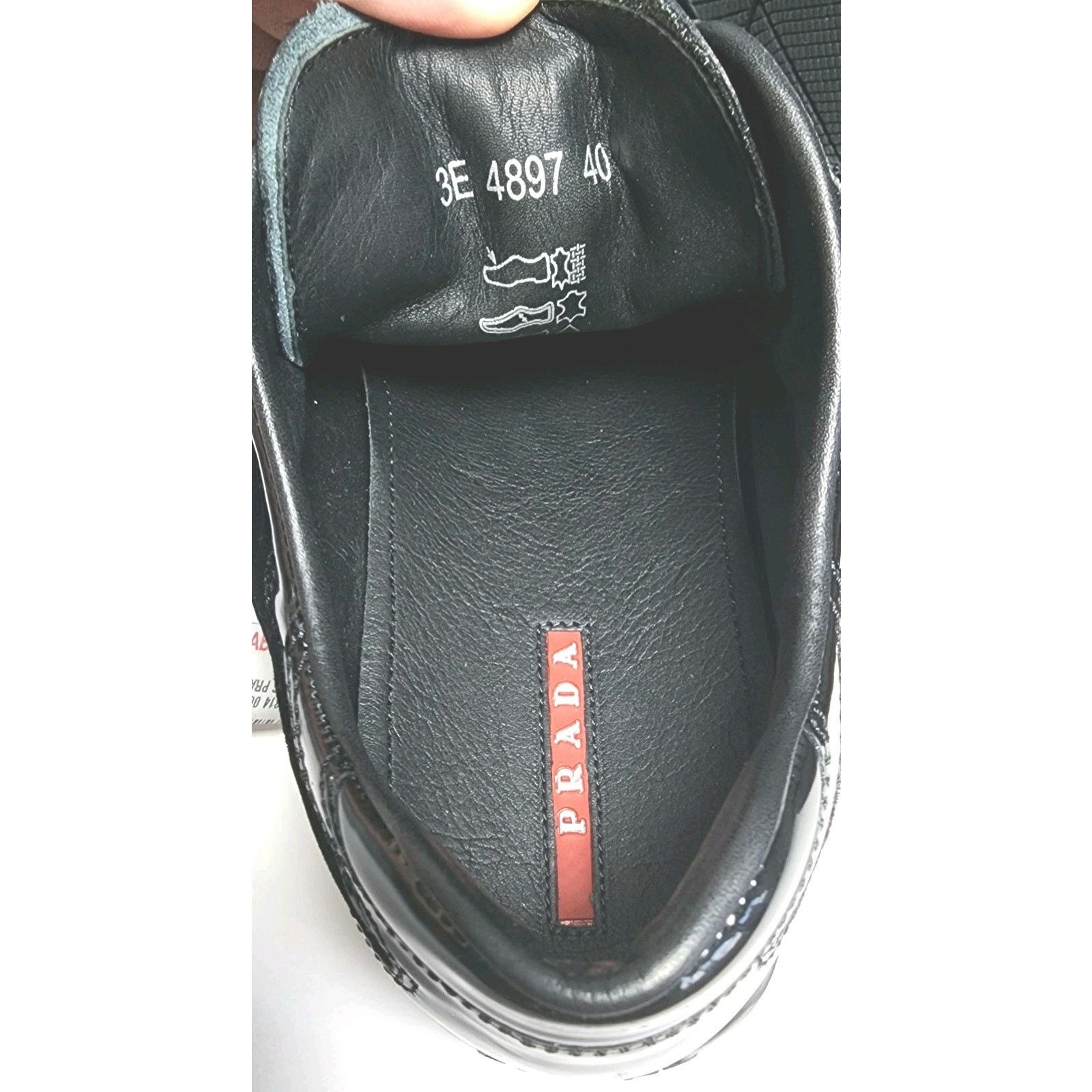 Prada Prada Sports Black Patent Leather And Velvet Top Size US9 Size US 9 / IT 39 - 11 Thumbnail