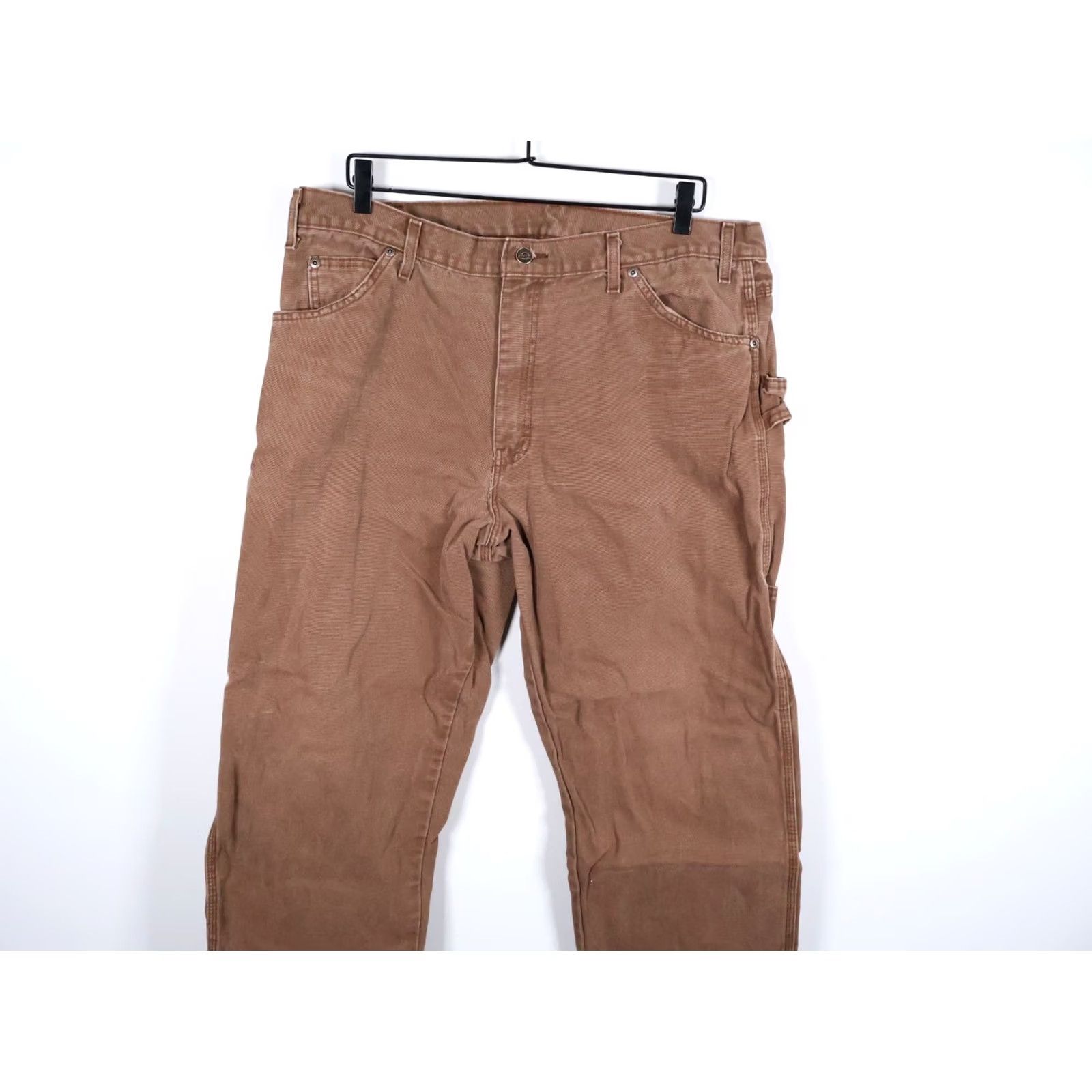 Dickies Dickies Carpenter Pants Men's 37 x 30 Brown Cotton Canvas Workwear Utility Pockets Belt Loops Straight Leg Regular Size 37 Mens Size US 36 / EU 52 - 4 Thumbnail