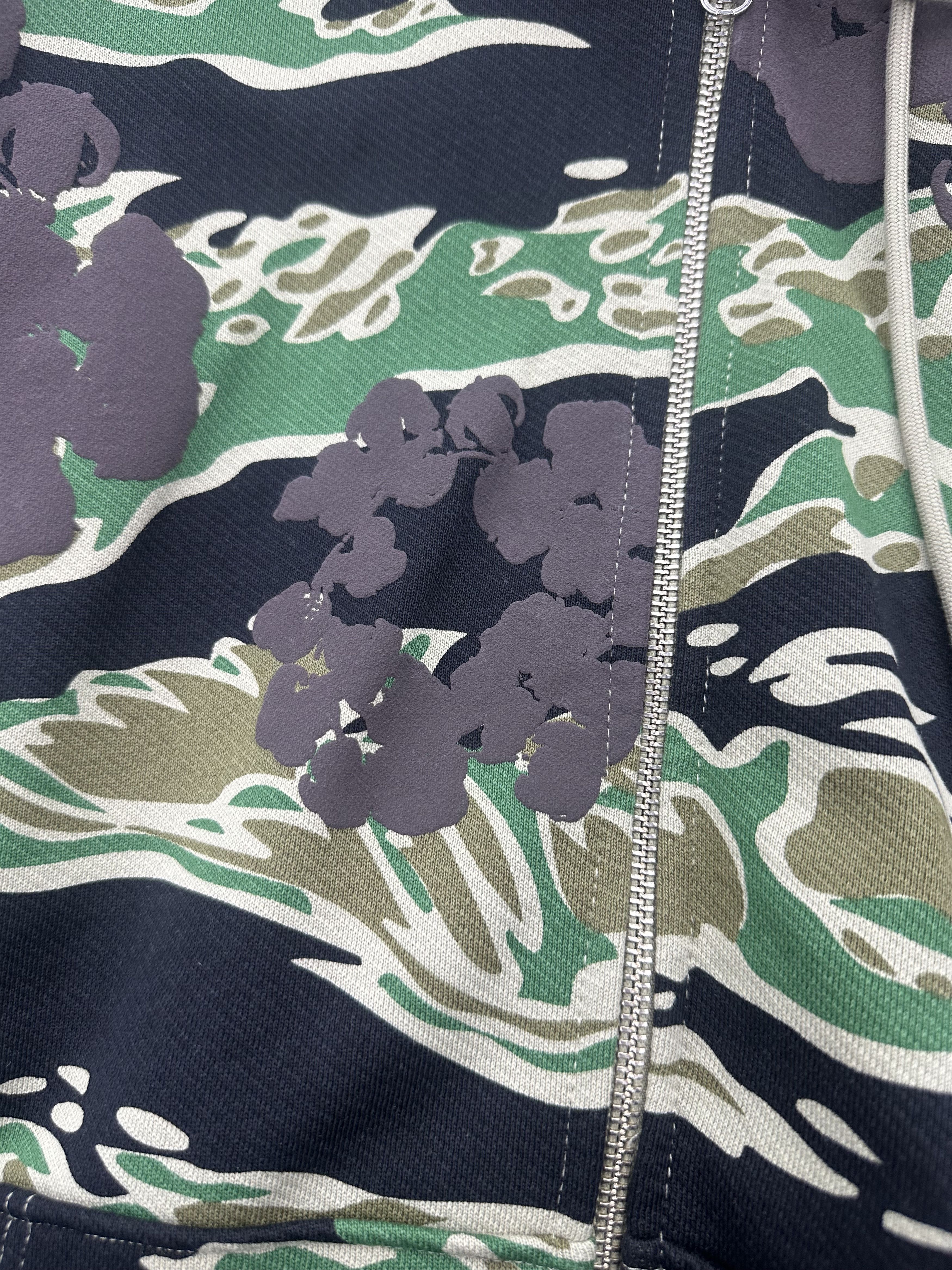 DENIM TEARS Denim Tears Camouflage Zip Up Hoodie Green Size US M / EU 48-50 / 2 - 3 Thumbnail