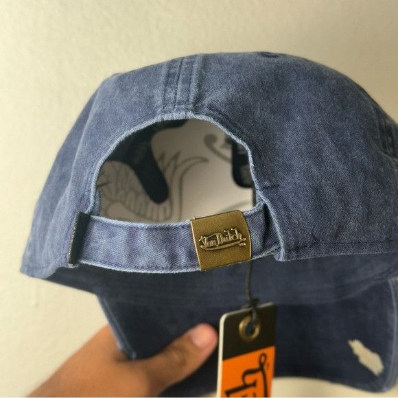 Designer × Von Dutch NWT VON DUTCH NAVY DISTRESSED DAD HAT Size ONE SIZE - 6 Thumbnail
