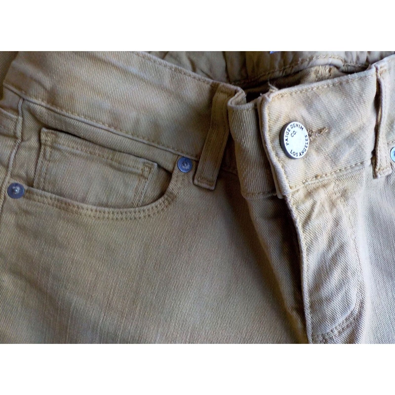Paige PAIGE Jem Flare Jeans Gold 5 Pocket SZ 26X35 Womens Flared Jeans Size 26" / US 2 / IT 38 - 3 Thumbnail