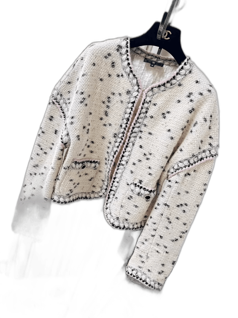Chanel Chanel Cream Polka Dot Two-Pocket Jacket Size M / US 6-8 / IT 42-44 - 1 Thumbnail