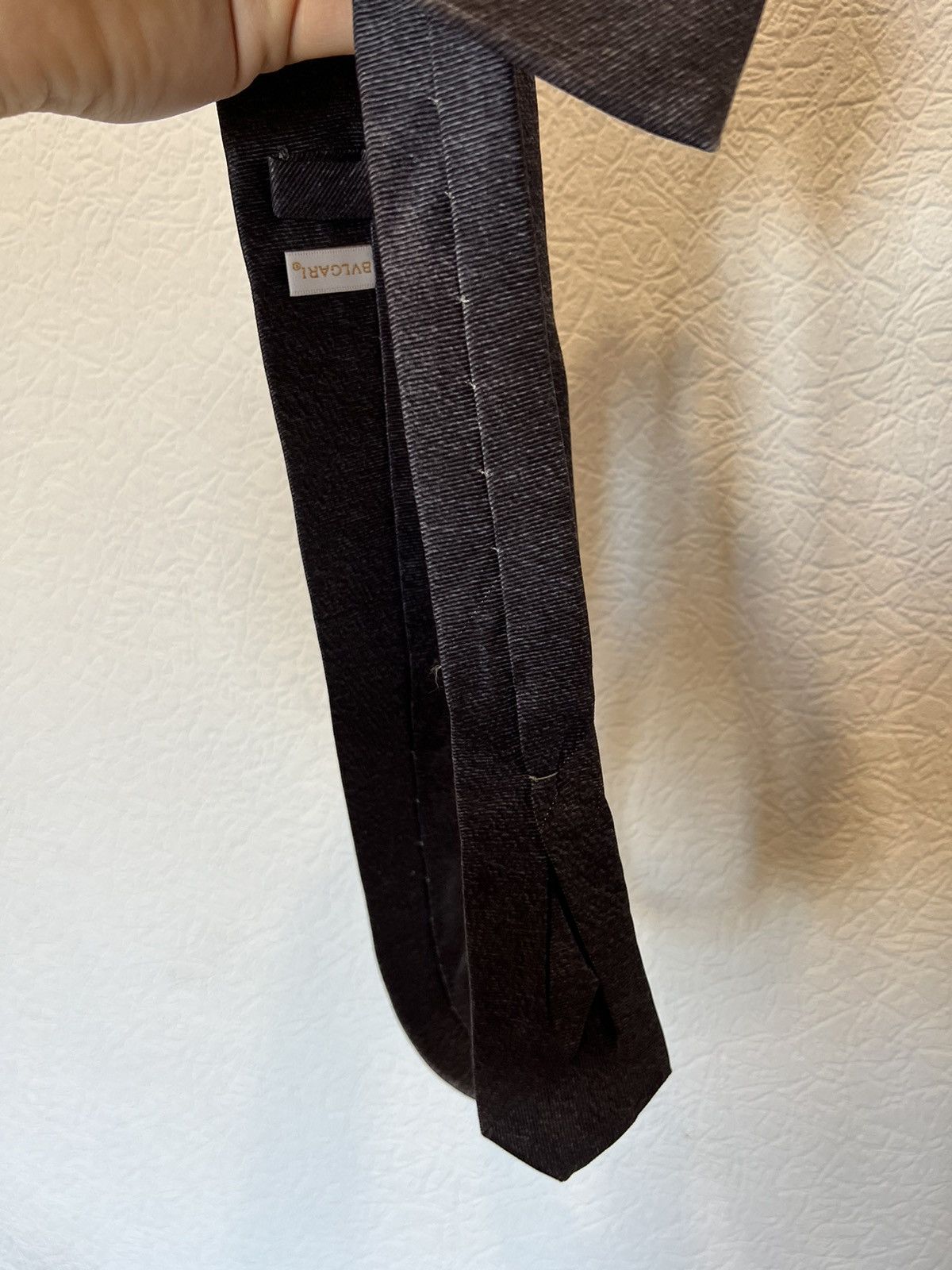 Bvlgari Bvlgari Men’s Tie Pure Silk Grey Size ONE SIZE - 3 Thumbnail
