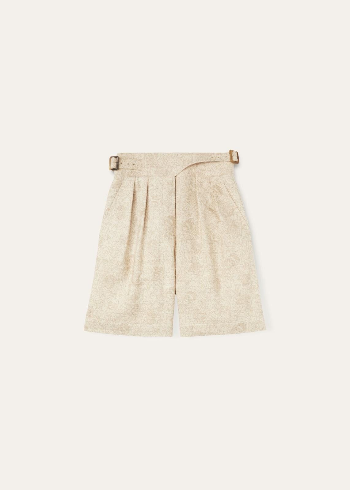 Loro Piana o1srvl11e0725 FAO6801 Cardo Tussah Short in Beige Size 26" / US 2 / IT 38 - 1 Thumbnail