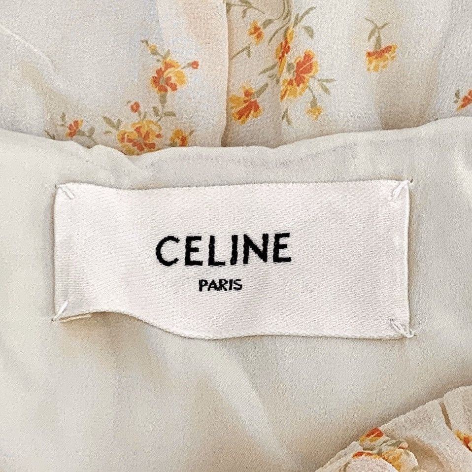 Celine Celine 22 collection Light yellow floral silk dress Size XS / US 0-2 / IT 36-38 - 6 Thumbnail