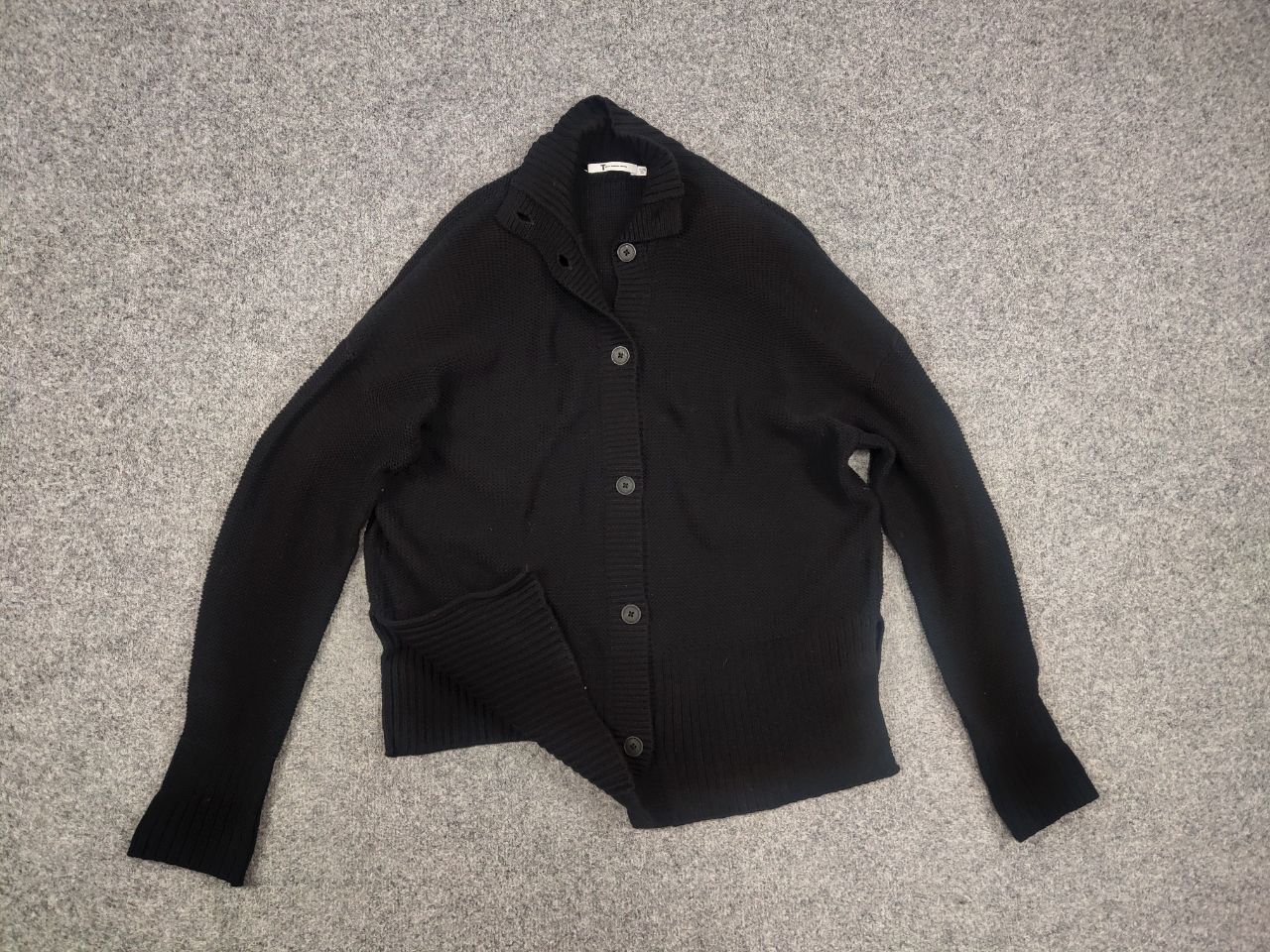 Alexander Wang Alexander Wang Cotton Black Oversized knit Button Cardigan Size S / US 4 / IT 40 - 10 Thumbnail