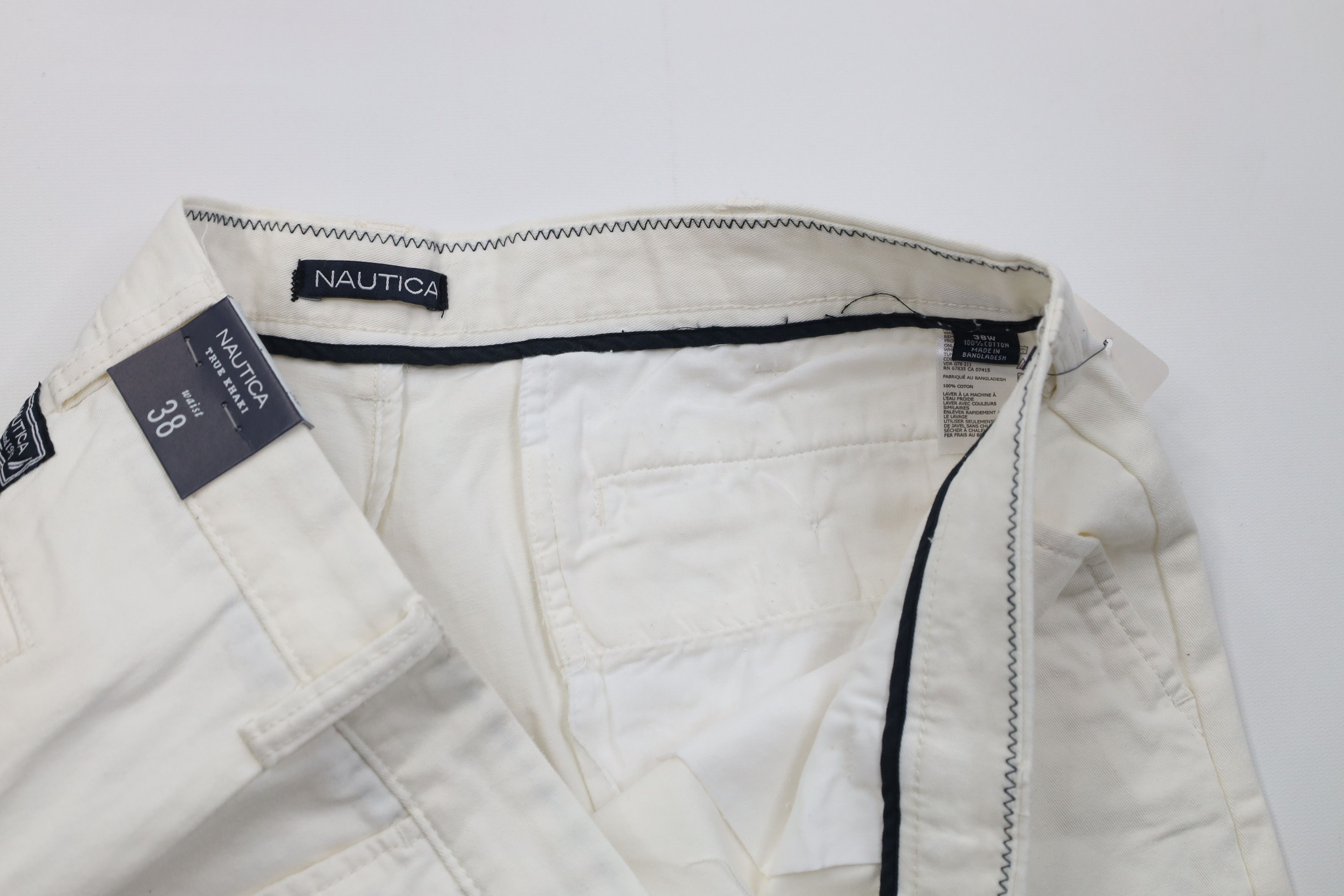 Nautica Deadstock Vintage Y2K Nautica Chino Golf Shorts White Cotton Size US 38 / EU 54 - 6 Thumbnail