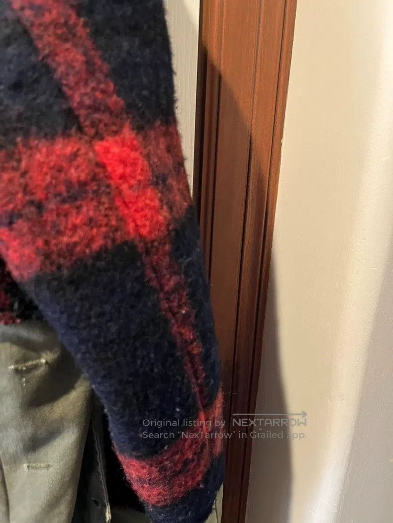 Greg Lauren Greg Lauren Red and black cashmere blend patchwork overcoa Size US M / EU 48-50 / 2 - 8 Thumbnail