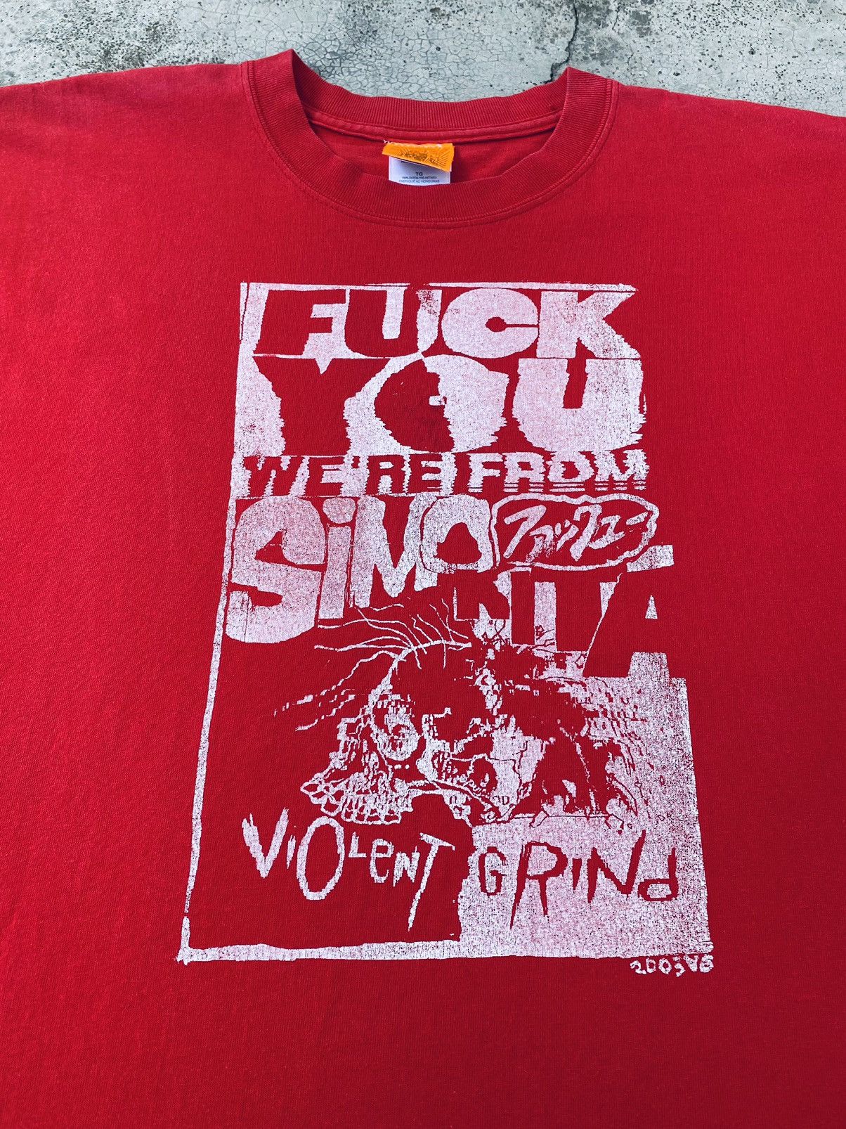 Japanese Brand Vintage Violent Grind Pushead Fuck You Skate Tees Size US XL / EU 56 / 4 - 3 Thumbnail