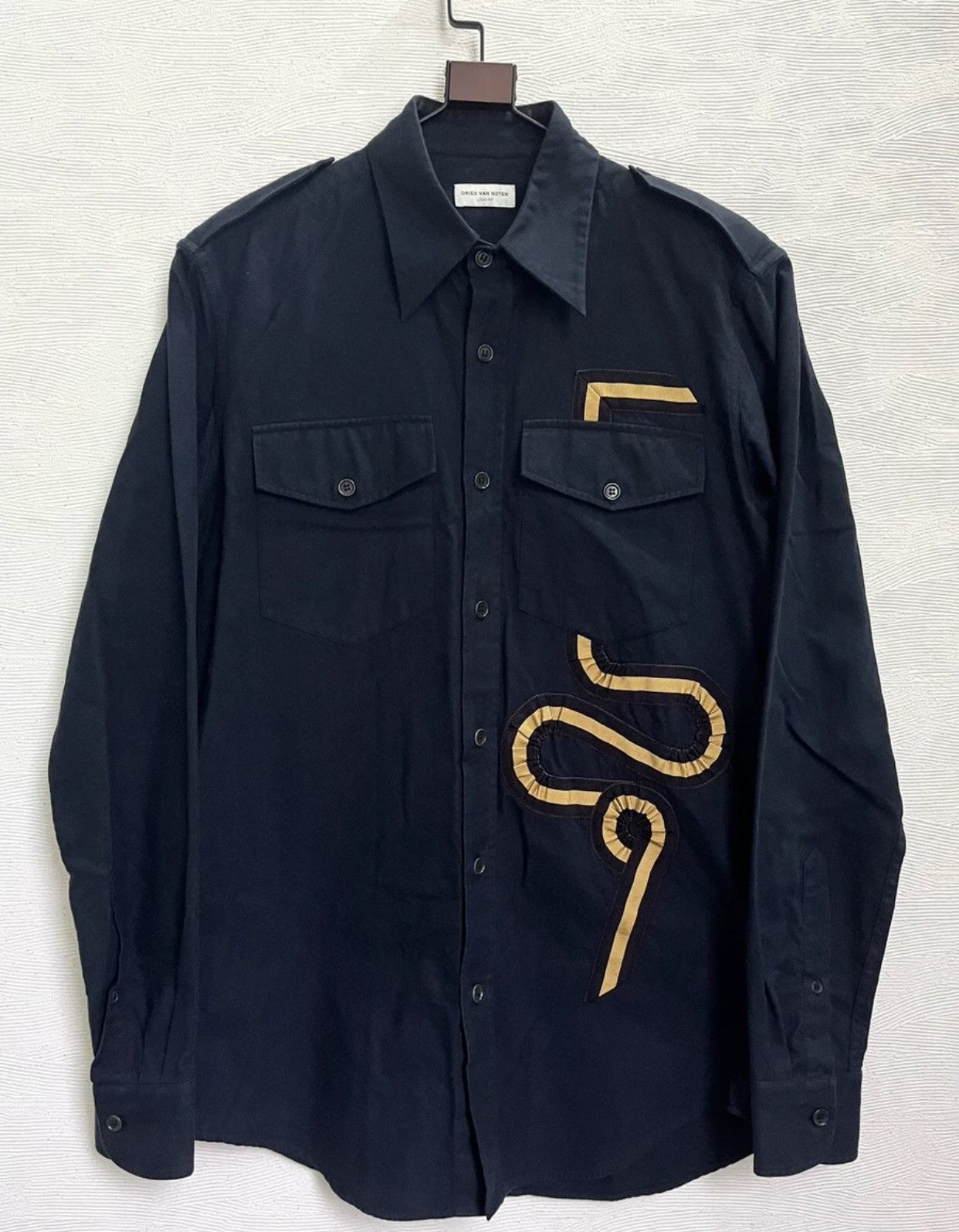 Dries Van Noten Dries van noten16AW show snake embroidered shirt 