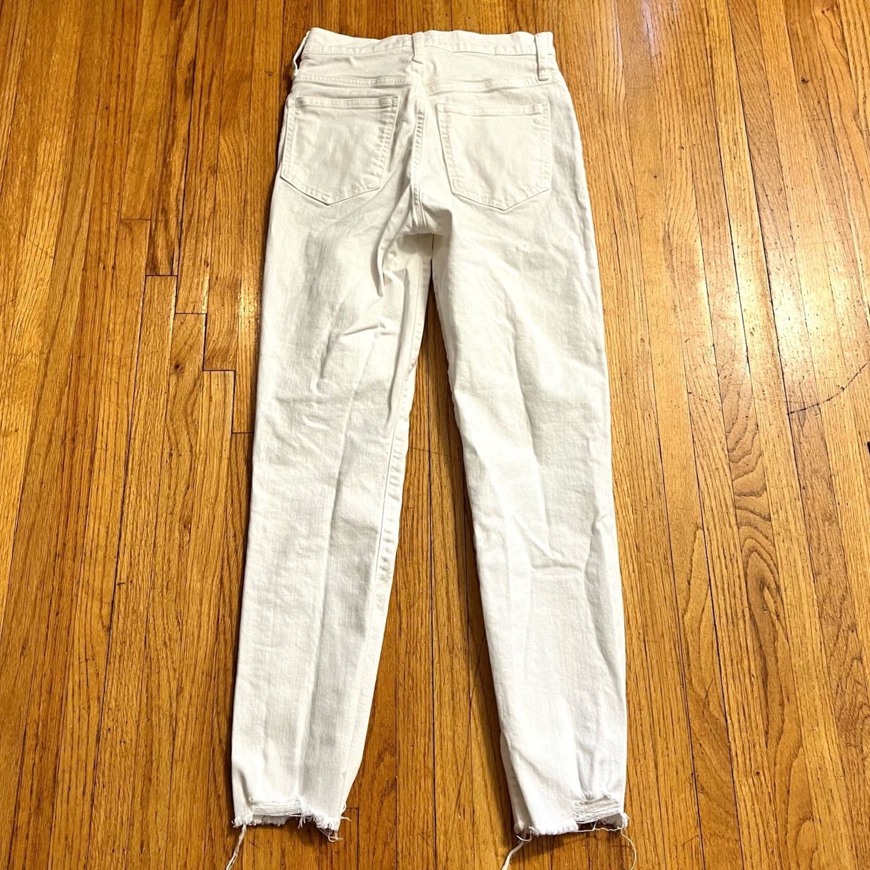 Madewell Madewell Jeans Womens 25 Tall Perfect Vintage Crop White High Rise Cropped Jeans Womens Tall 26 White 27x27.5 Mens? Size 26" / US 2 / IT 38 - 3 Thumbnail