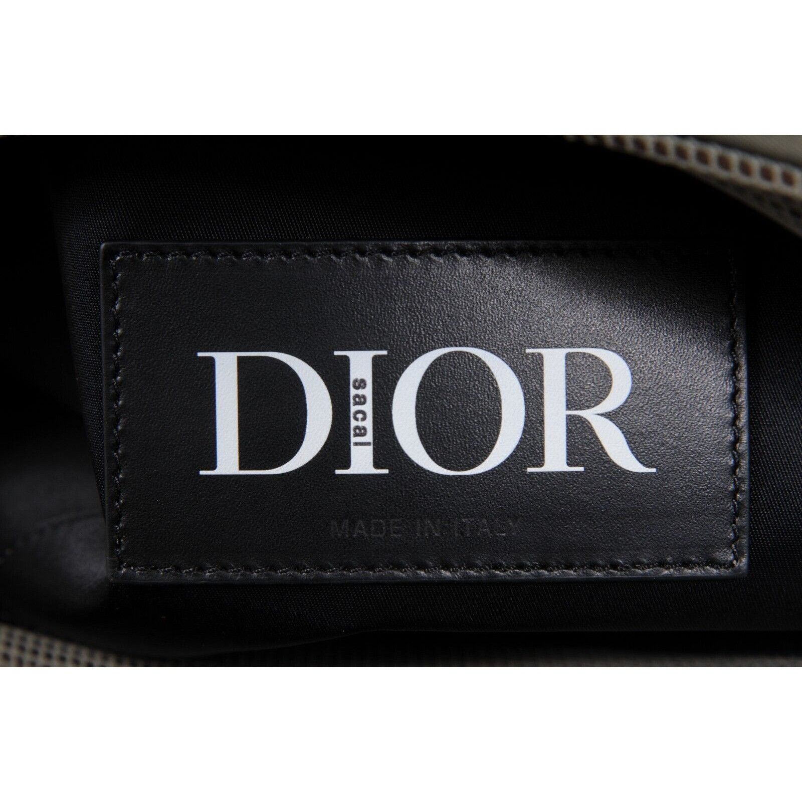 Dior × Sacai Saddle Messenger Bag Olive Green Navy Blue Leather Size ONE SIZE - 21 Thumbnail