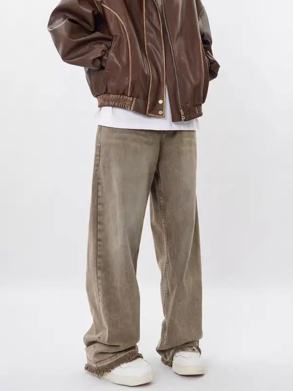 VIBE Vintage Maillard Brown Washed Distressed Jeans Size US 30 / EU 46 - 2 Thumbnail