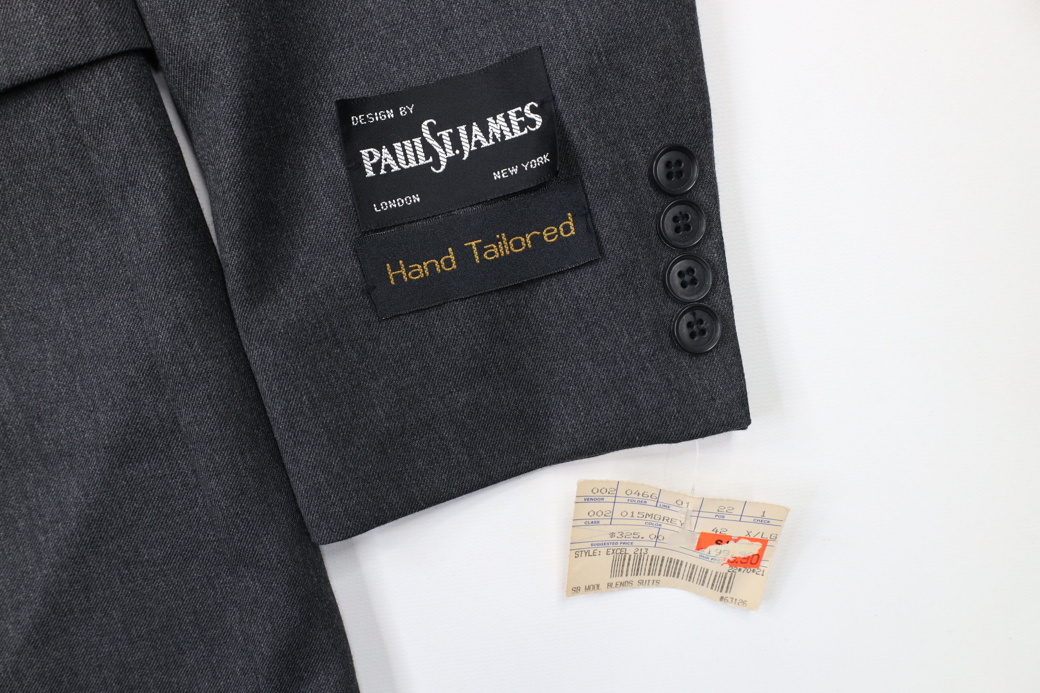Vintage Deadstock Vintage 90s Streetwear Hand Tailored Wedding Suit Size 42L - 5 Thumbnail