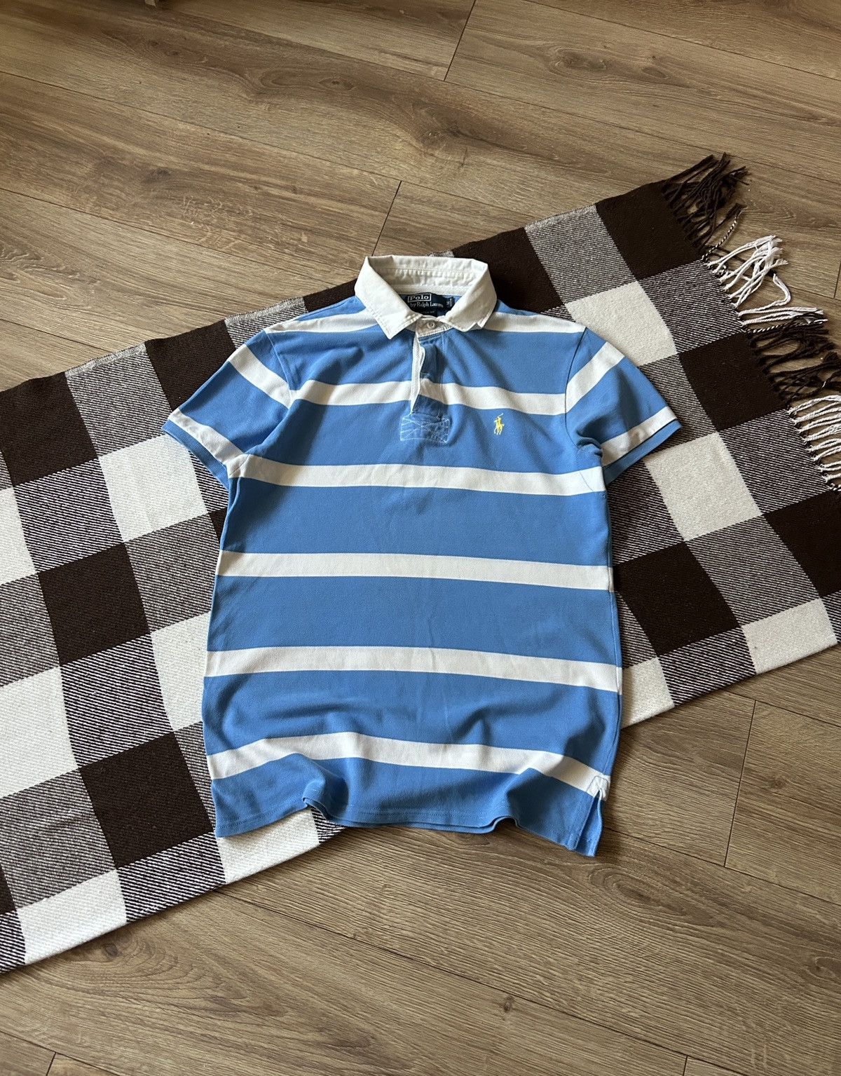 Polo Ralph Lauren × Vintage Vintage Polo Ralph Lauren mens striped polo shirt Size US M / EU 48-50 / 2 - 1 Thumbnail
