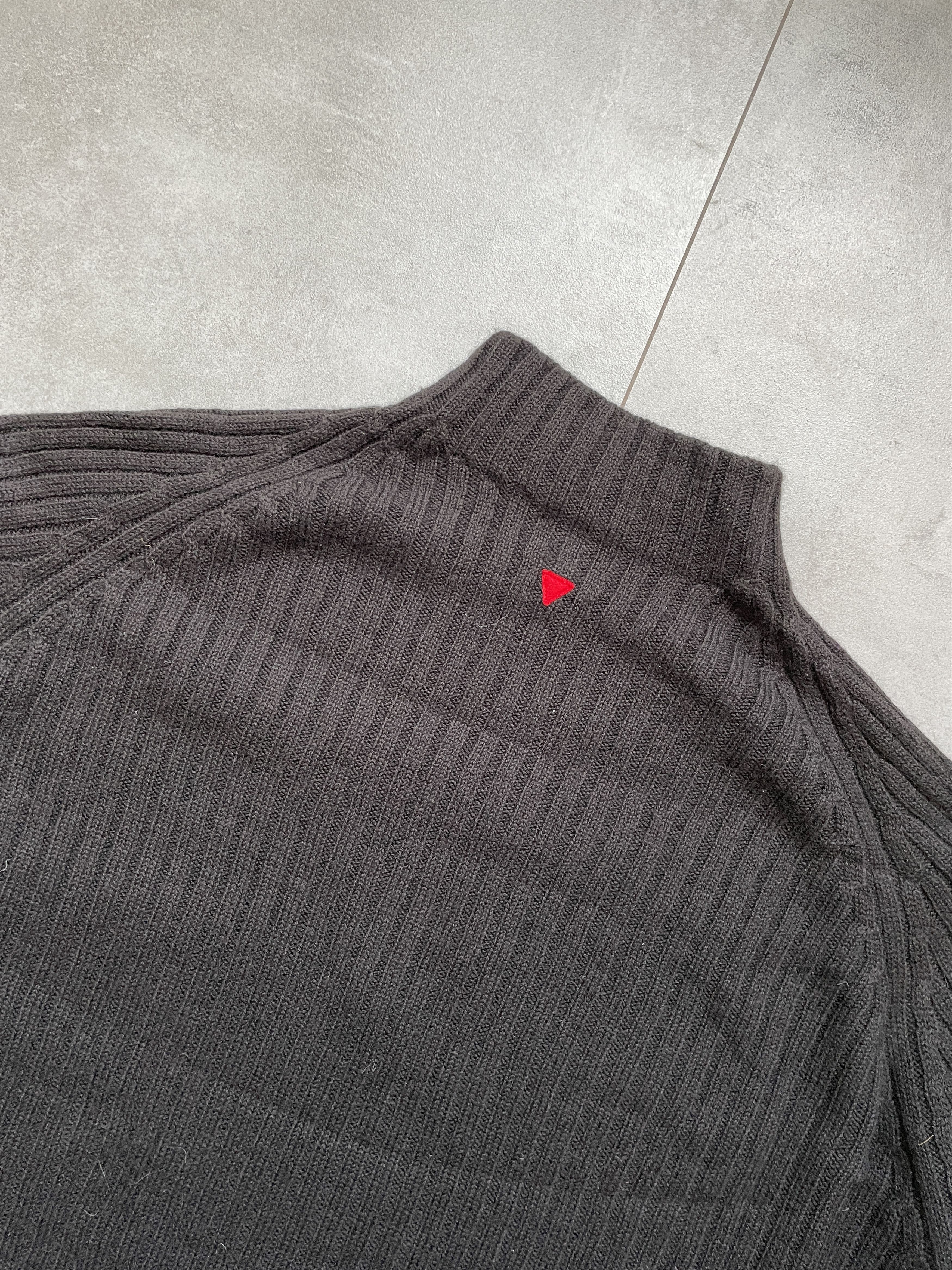 Iceberg VINTAGE ICEBERG BLACK WASHED WOOL SWEATER KNITWEAR Size US XL / EU 56 / 4 - 2 Thumbnail