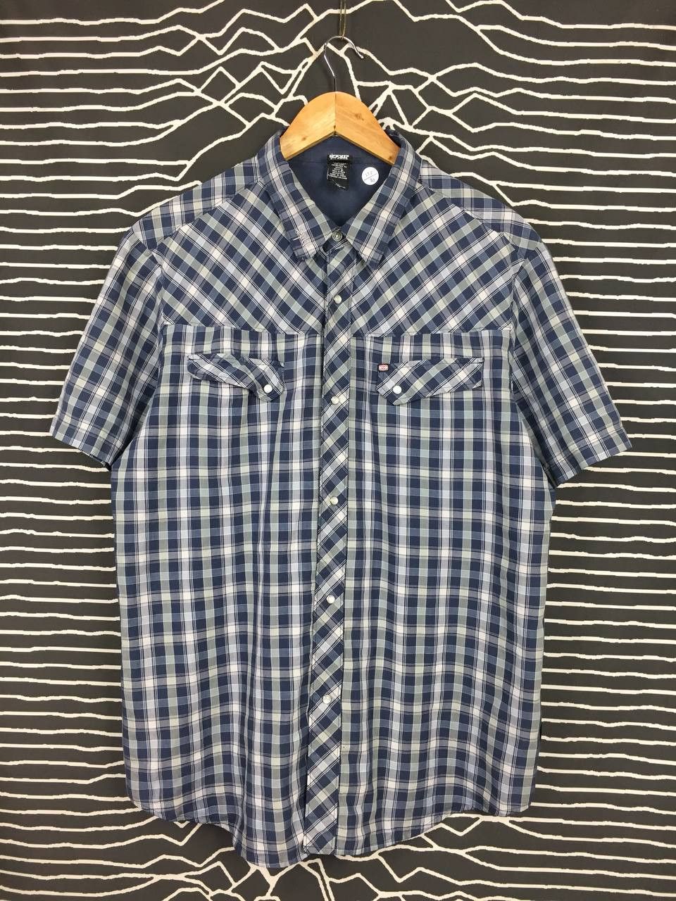 Split SPLIT Skateboards Pearl Snap Button Western Plaid Shirt Size US XL / EU 56 / 4 - 2 Thumbnail