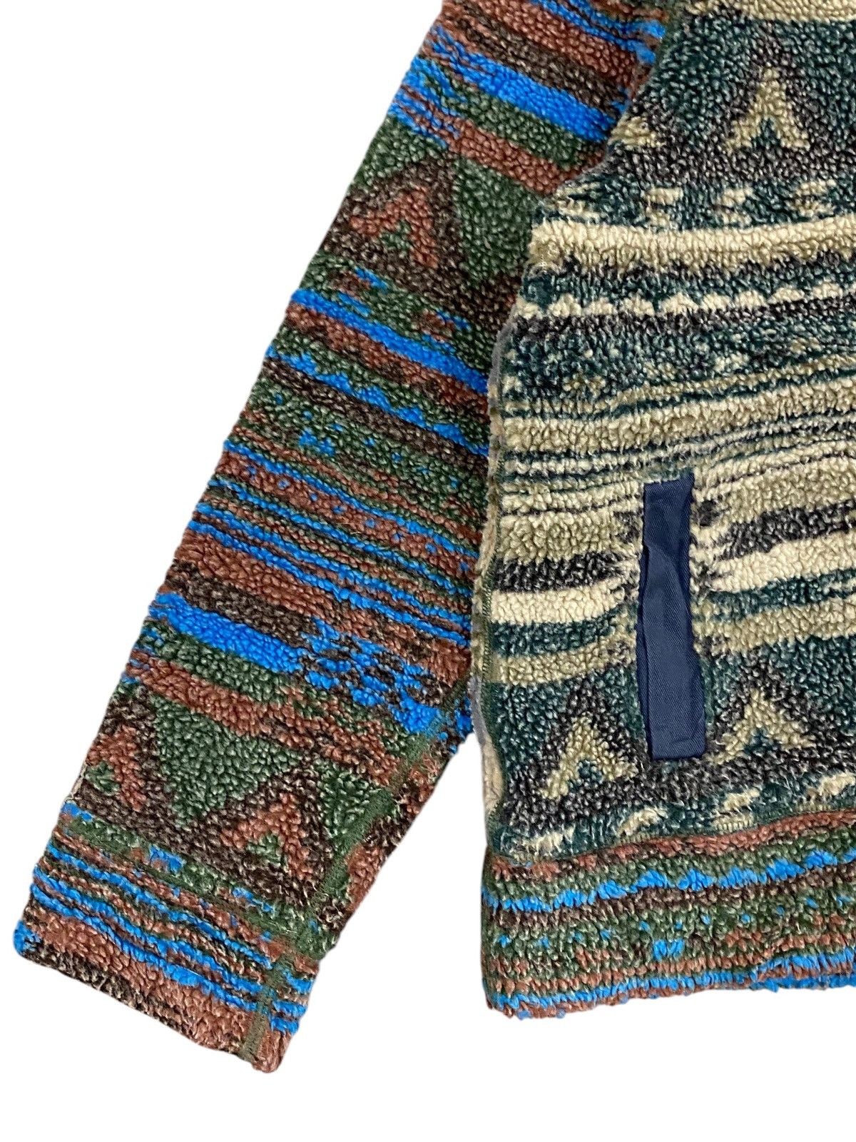 Vintage Cube Sugar Vintage Pattern Sherpa Fleece Jacket with Hood Size US M / EU 48-50 / 2 - 6 Thumbnail