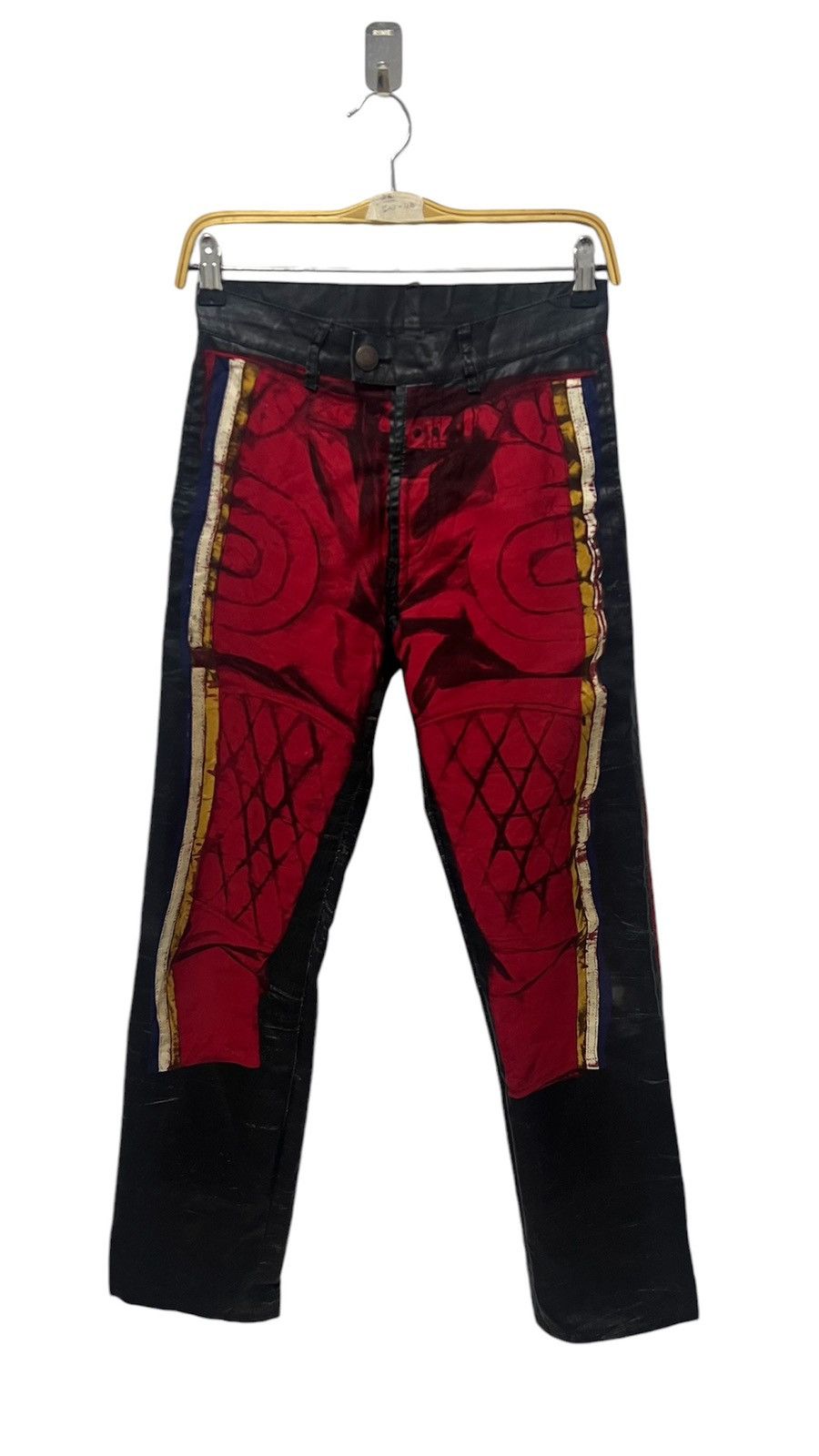 Jean Paul Gaultier Ss119 Jeans Paup Gaultier Trompe I’Oeil Biker Coating Pants Size 28" / US 6 / IT 42 - 1 Thumbnail