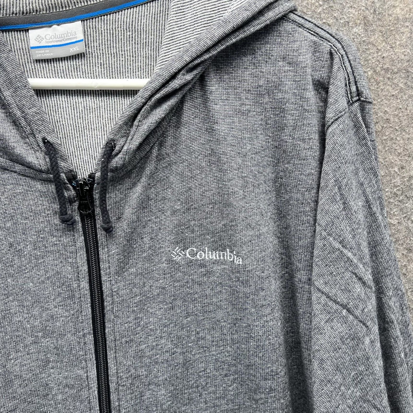 Logo 7 Columbia Hoodie Mens 2XL Gray Full Zip Knit Sweatshirt Pockets Casual Size US XXL / EU 58 / 5 - 7 Thumbnail
