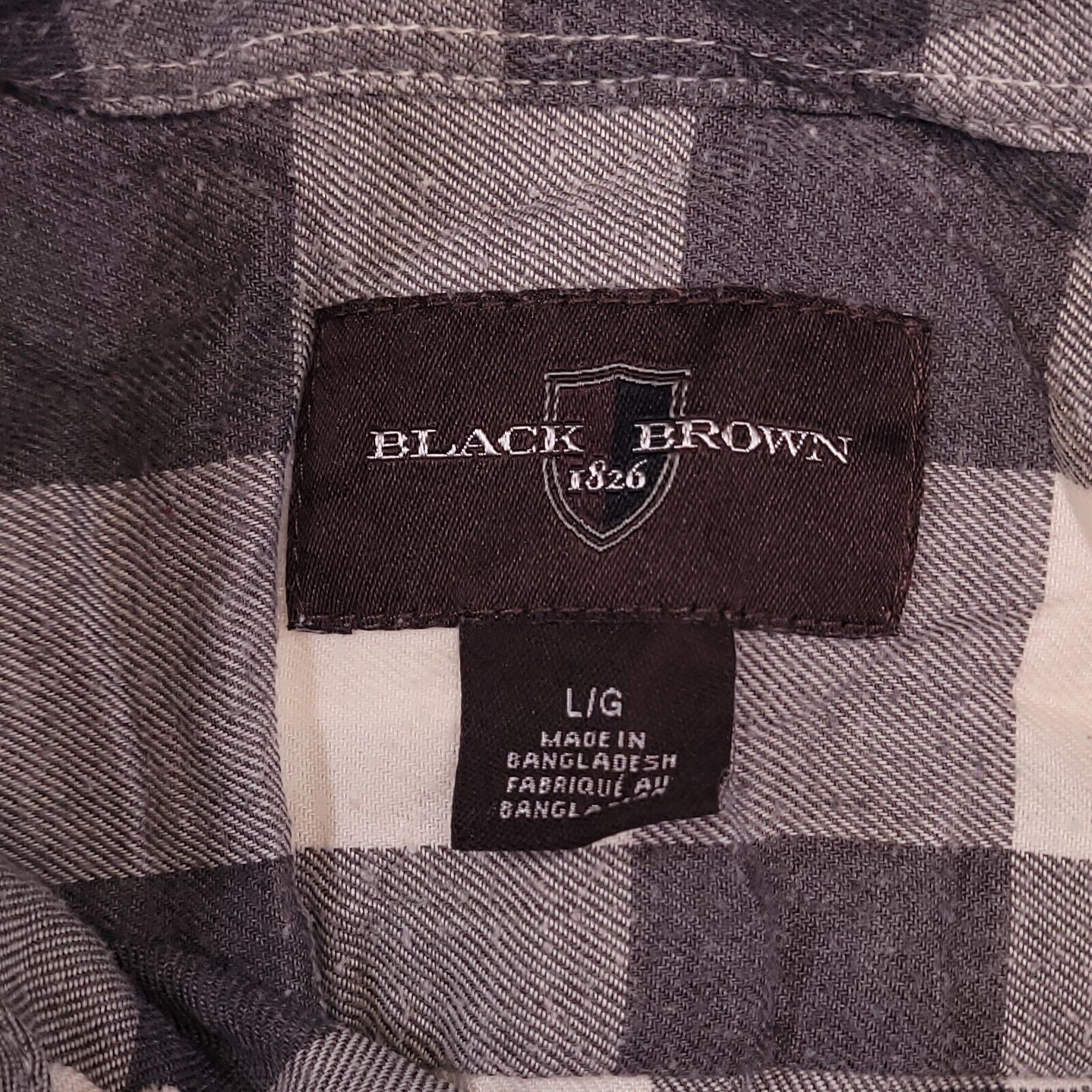 Black Brown 1826 Black Brown 1826 Gingham Flannel Shirt Mens Size Large Gray Size US L / EU 52-54 / 3 - 3 Thumbnail