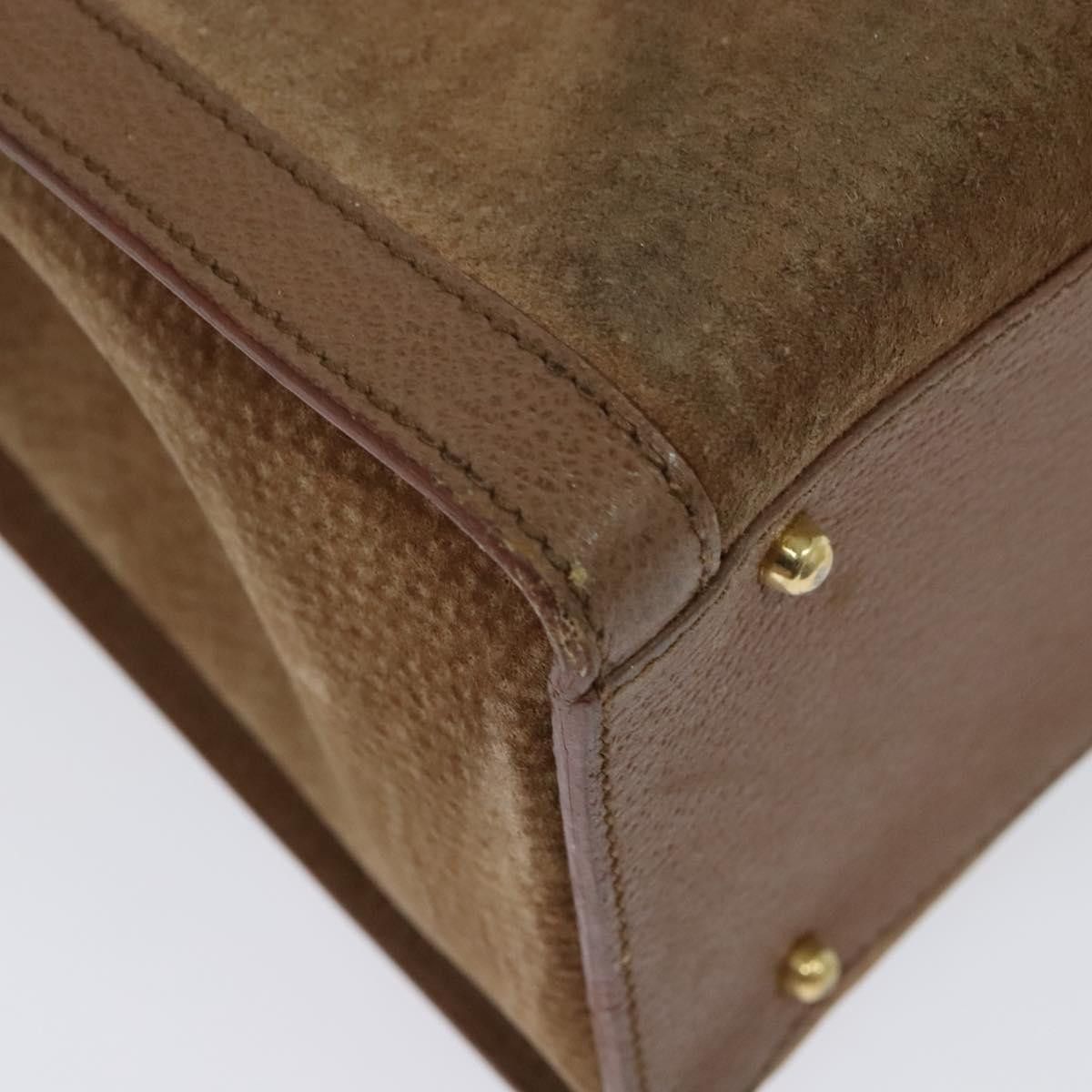 Gucci GUCCI Bamboo Hand Bag Suede Beige Gold 000 2853 0260 0 Size ONE SIZE - 12 Thumbnail