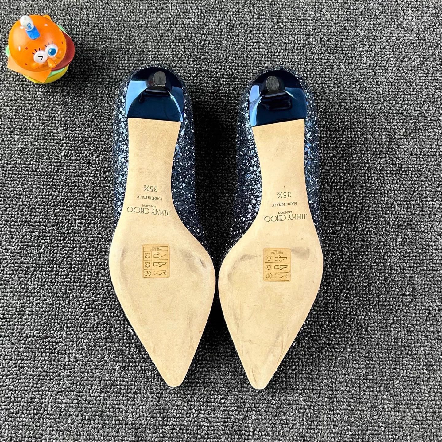 Jimmy Choo Jimmy Choo Sequin Crystal High Heels 35.5 EU Size US 4.5 / IT 34.5 - 6 Thumbnail