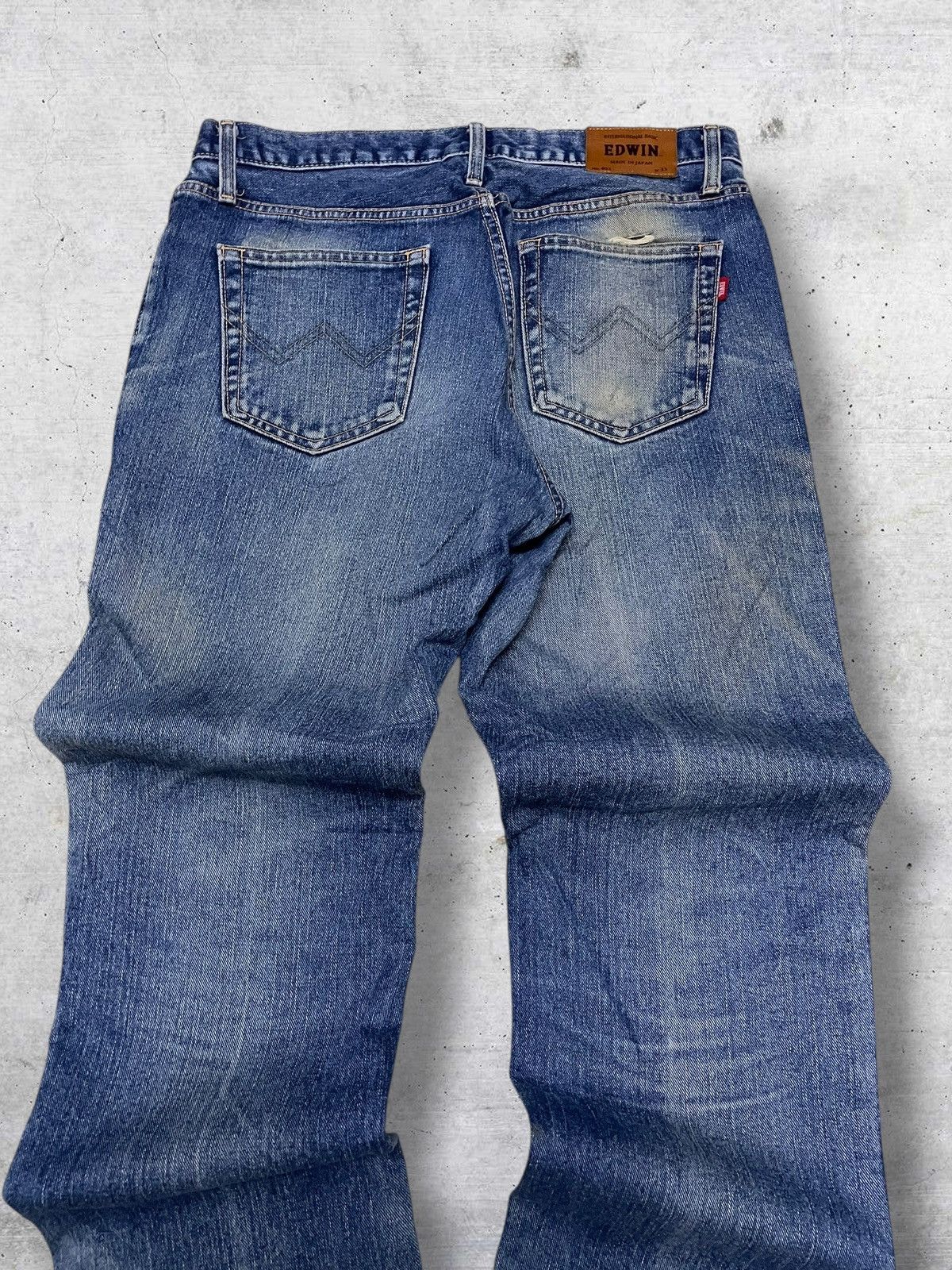 Edwin VINTAGE EDWIN DESIGNER 90S JAPAN MUDWASH DISTRESSED OG DENIM Size US 33 - 11 Thumbnail