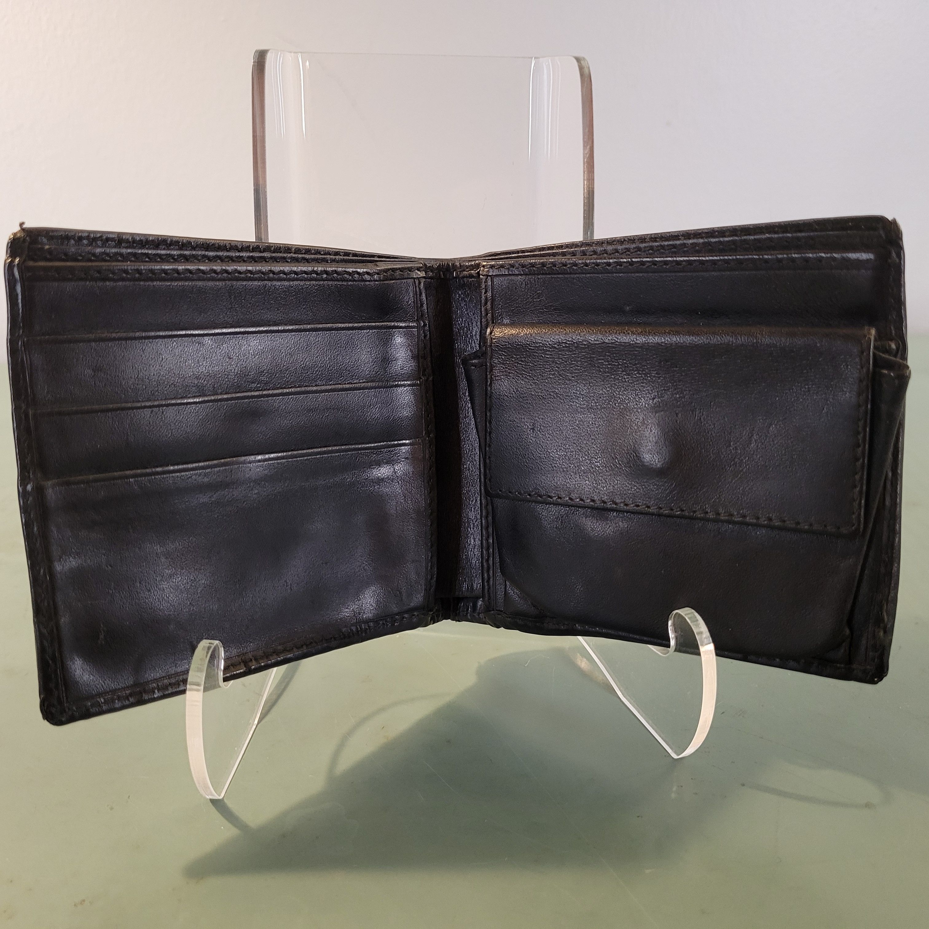 Gucci Gucci Bifold Black Leather and Canvas Wallet Size ONE SIZE - 7 Thumbnail