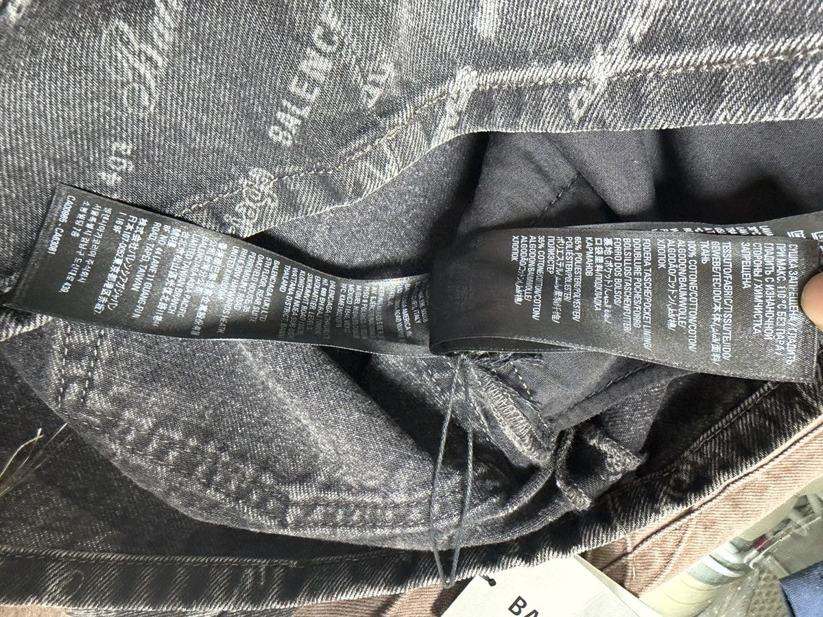 Balenciaga Balenciaga Logo-Print Denim Low-Waist Mini Skirt Size 24" / US 00 / IT 34 - 12 Thumbnail