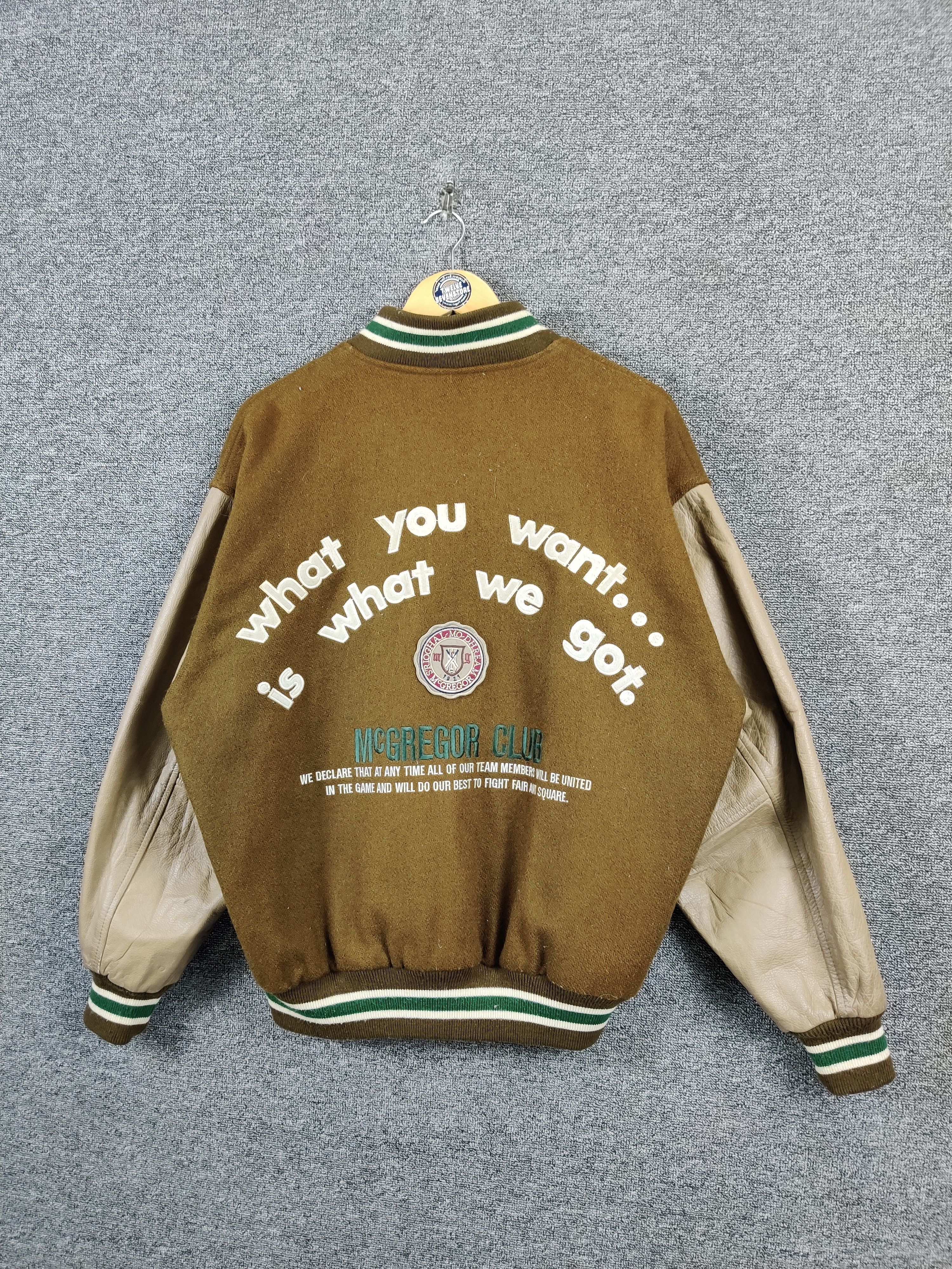 McGregor Vintage 90s McGregor Wool Varsity Leather Jacket Size US L / EU 52-54 / 3 - 2 Thumbnail