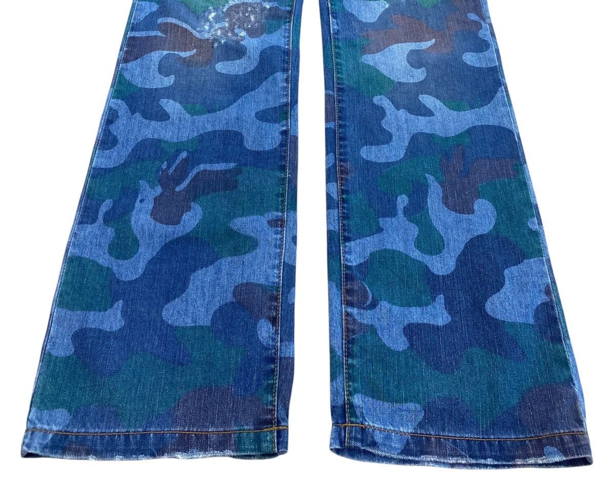 Japanese Brand Crazy Leopard Blue Camouflage Pattern Straight Cut Jeans Size US 32 / EU 48 - 5 Thumbnail