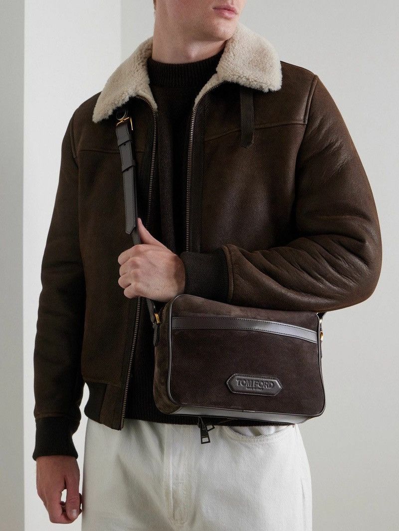 Tom Ford 🔥$2.8K VALUE🔥Suede Brown Messenger Bag Size ONE SIZE - 3 Thumbnail