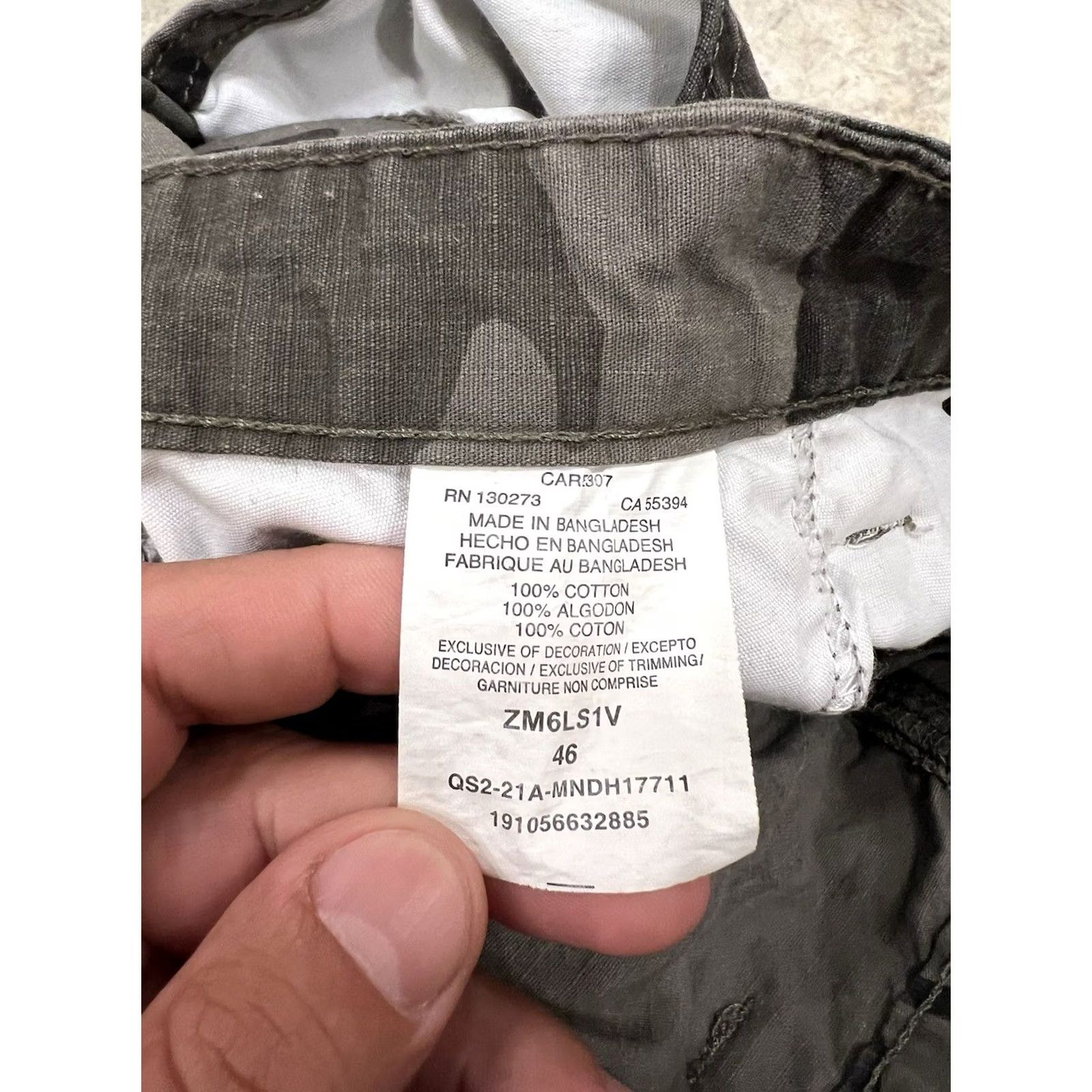 Wrangler Wrangler Shorts Mens 46 Gray Men Black Cargo Camo Relaxed Fit Ripstop Outdoors Size US 30 / EU 46 - 6 Thumbnail