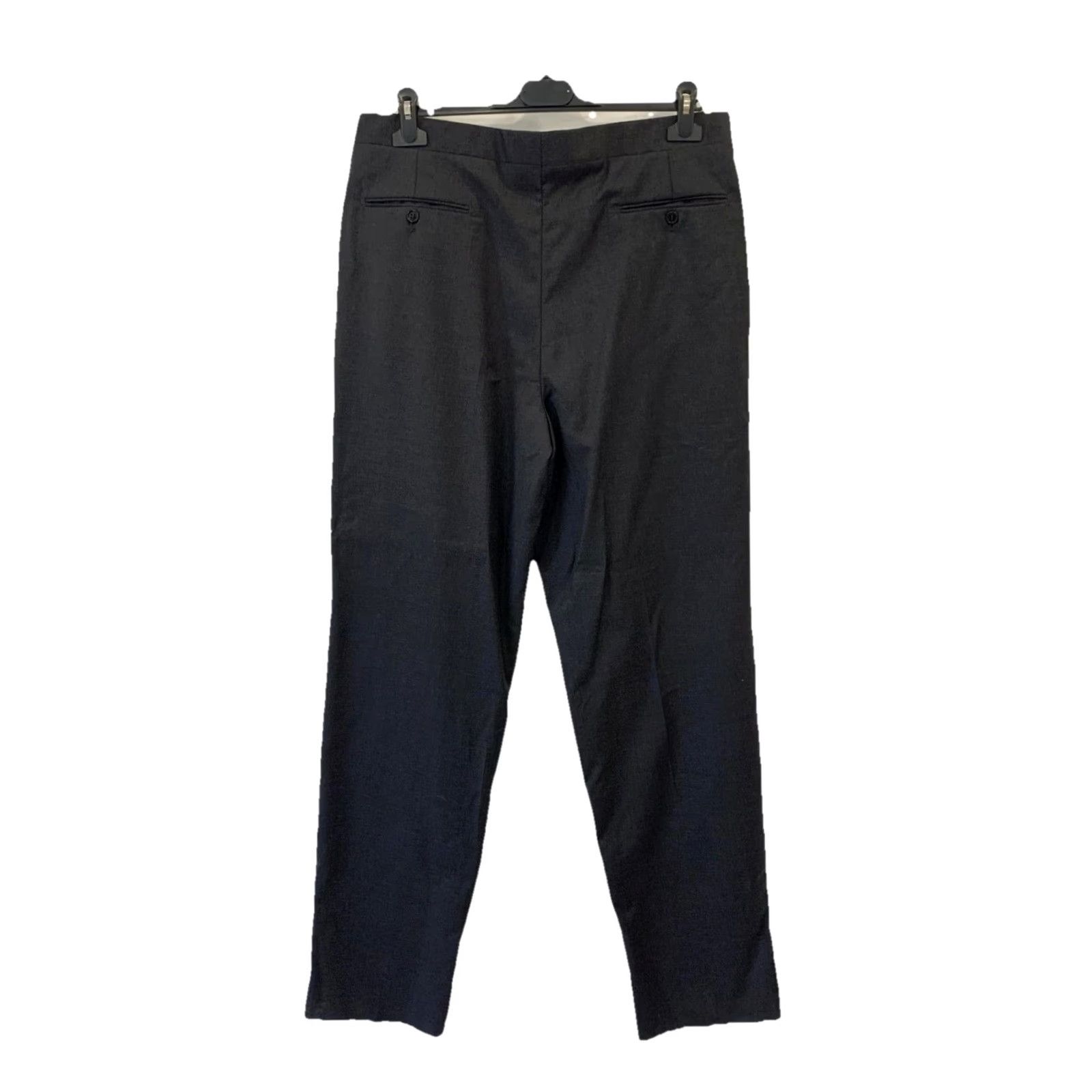 Yves Saint Laurent VINTAGE Yves Saint Laurent Men’s Pleated Dress Trousers Pants Black EU 52 / US 38W XL Inseam 37in Mens Jeans? Size US 38 / EU 54 - 2 Thumbnail