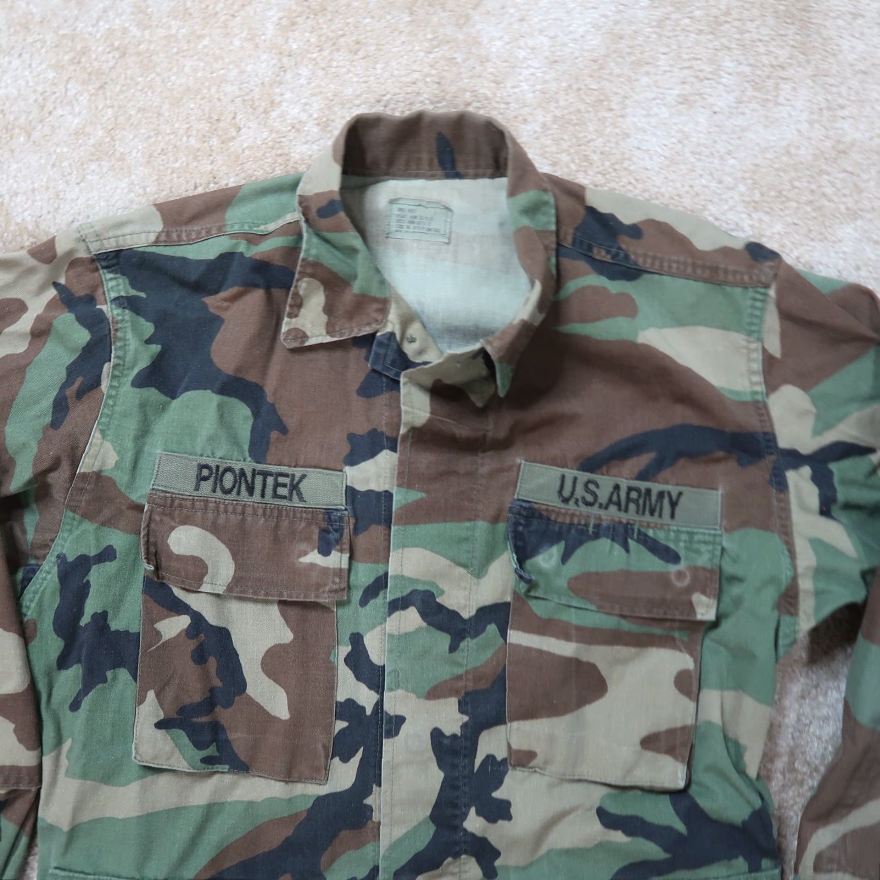 Vintage VINTAGE US Army Woodland Camouflage BDU Combat Coat Shirt Men S Short Military Jacket Coat Short Sleeve Pockets Size US 29 - 2 Thumbnail