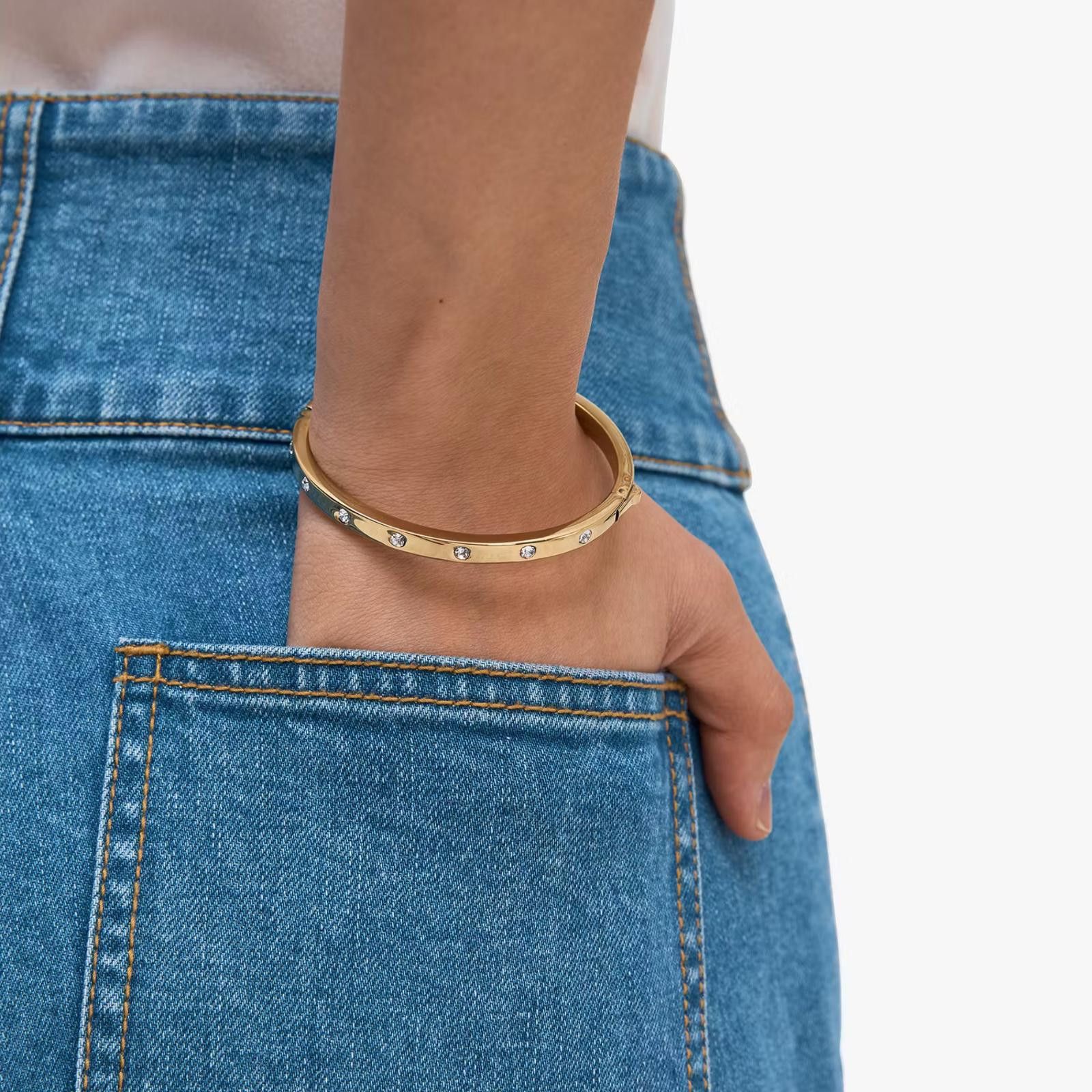 Other kate spade new york Set in Stone Hinged Bangle – Gold-Tone Size ONE SIZE - 1 Thumbnail
